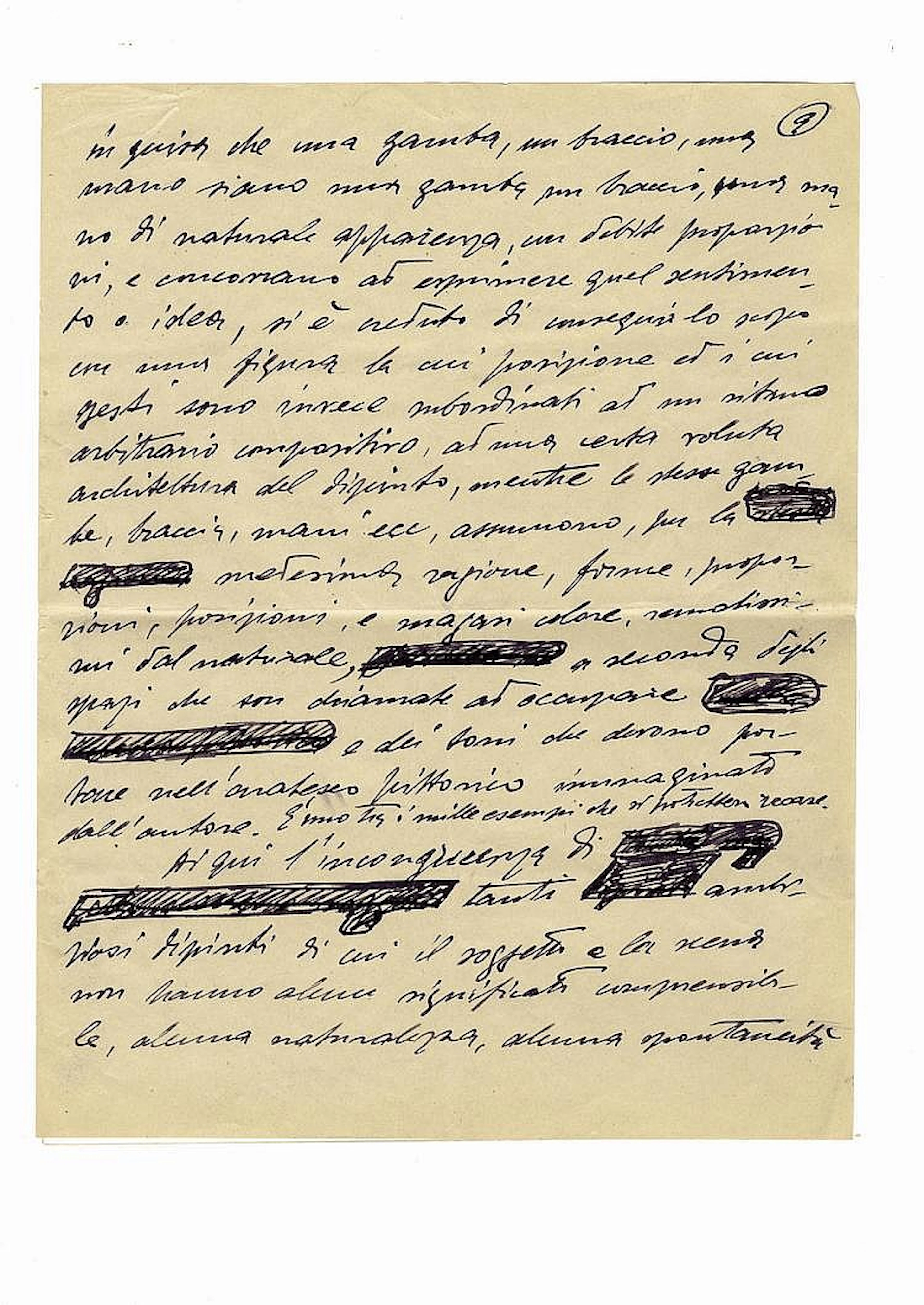 Soffici Ardengo 'Considerazioni pittoriche'. Saggio autografo firmato.