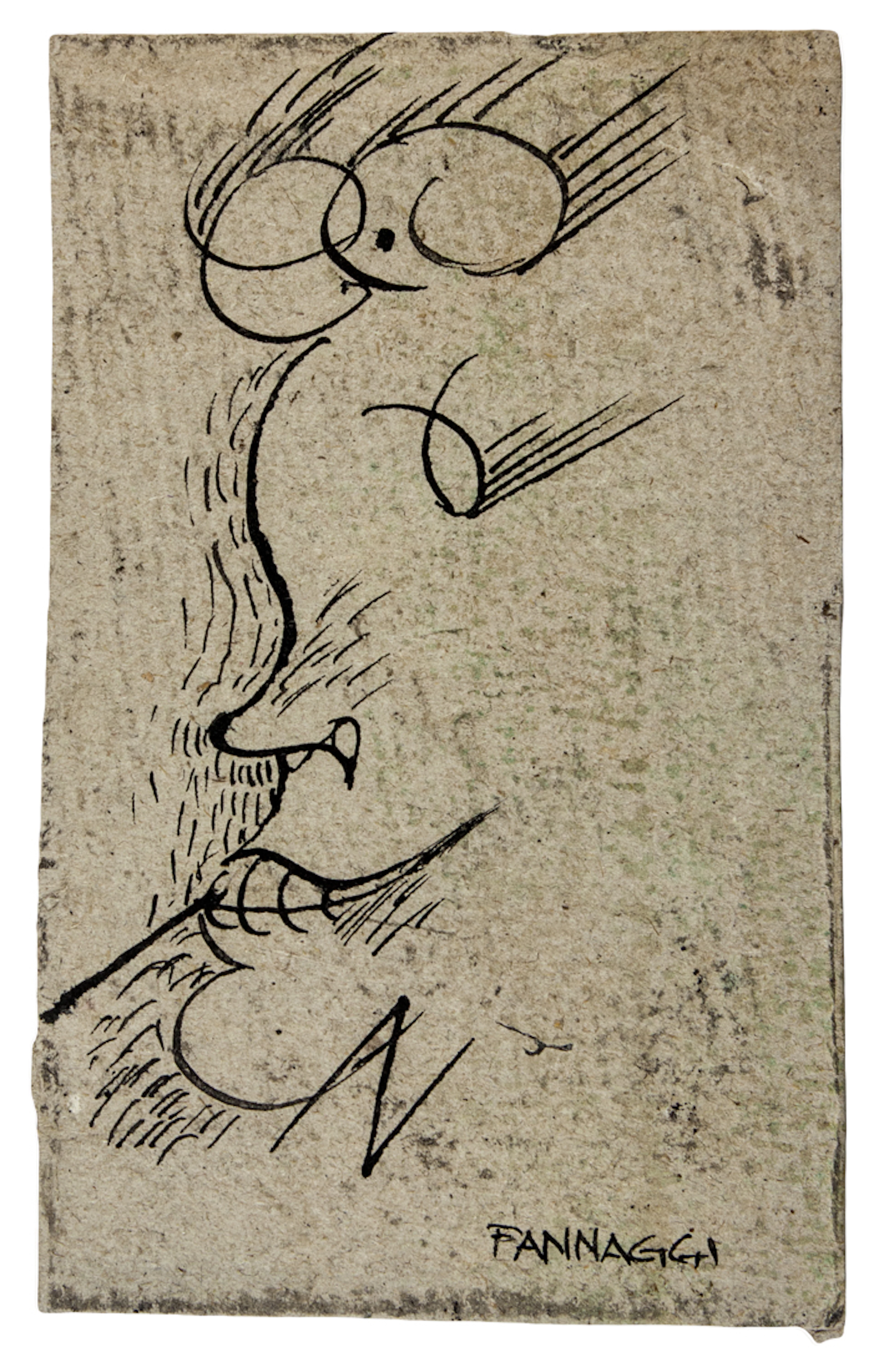 Ivo Pannaggi, Caricatura di Giovanni Papini. 1913 ca.