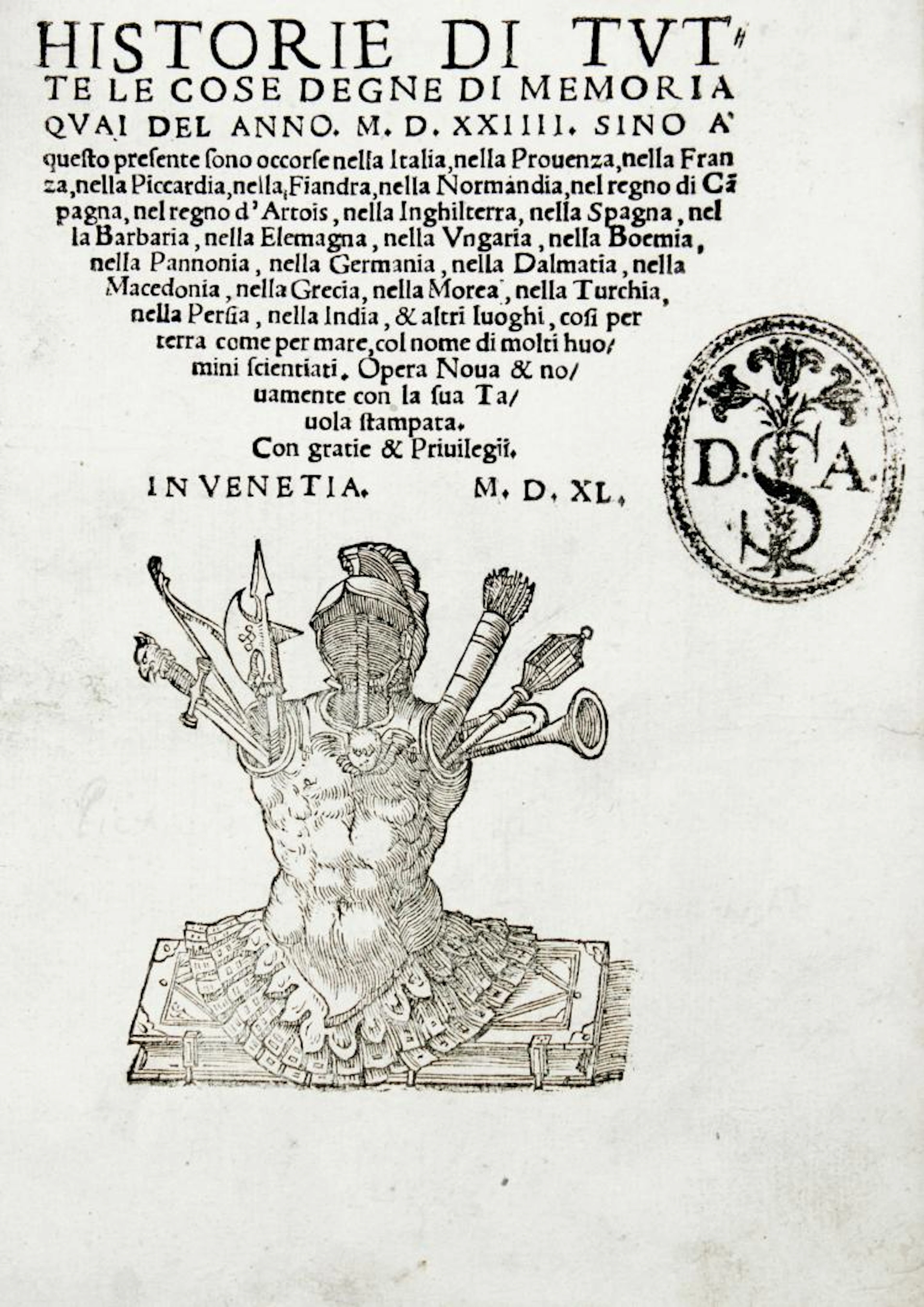 Guazzo Marco, Historie Di Tutte Le Cose Degne Di Memoria...