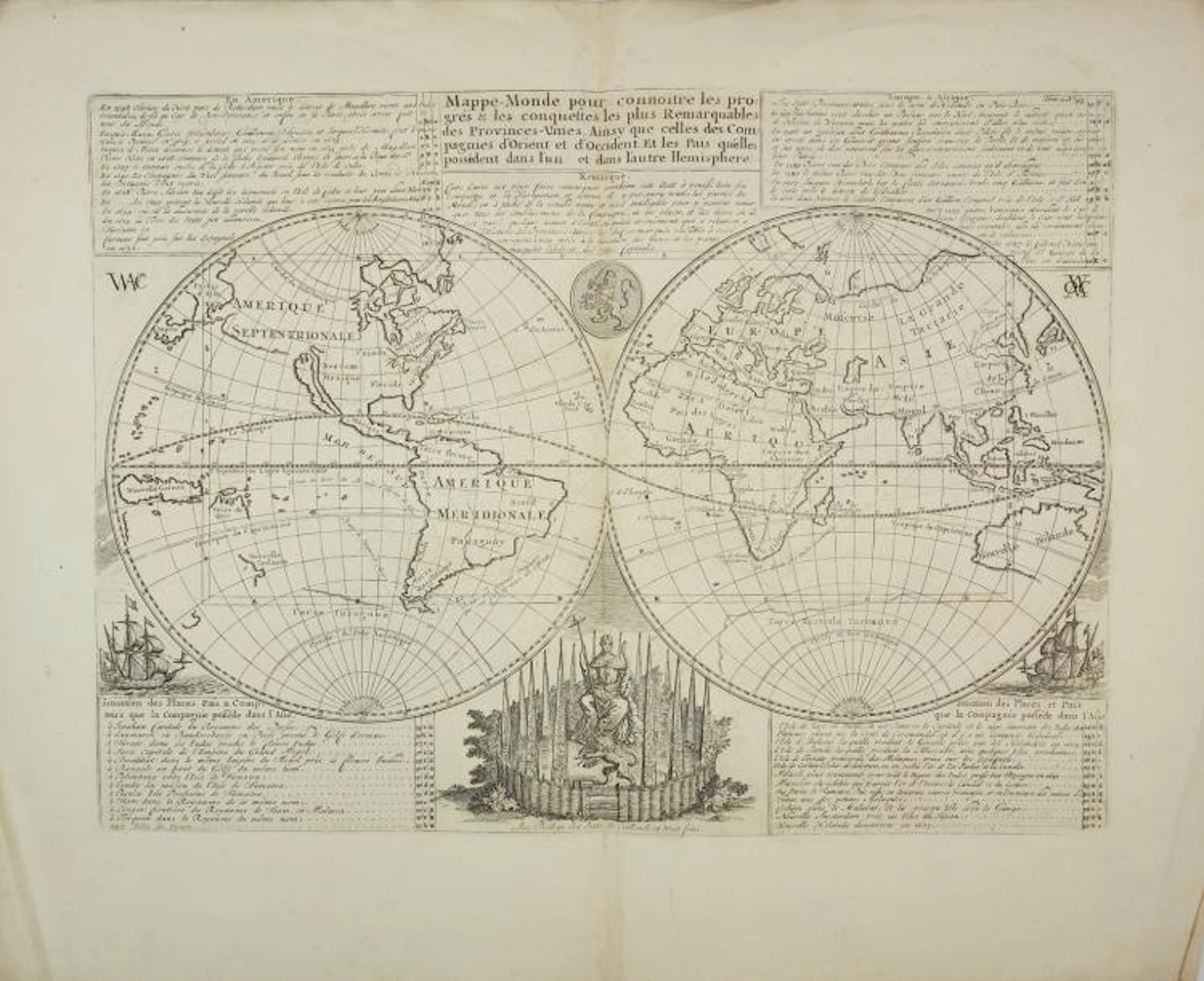 Henri Abraham Chatelain, Mappe-monde pour connoitre les prog
