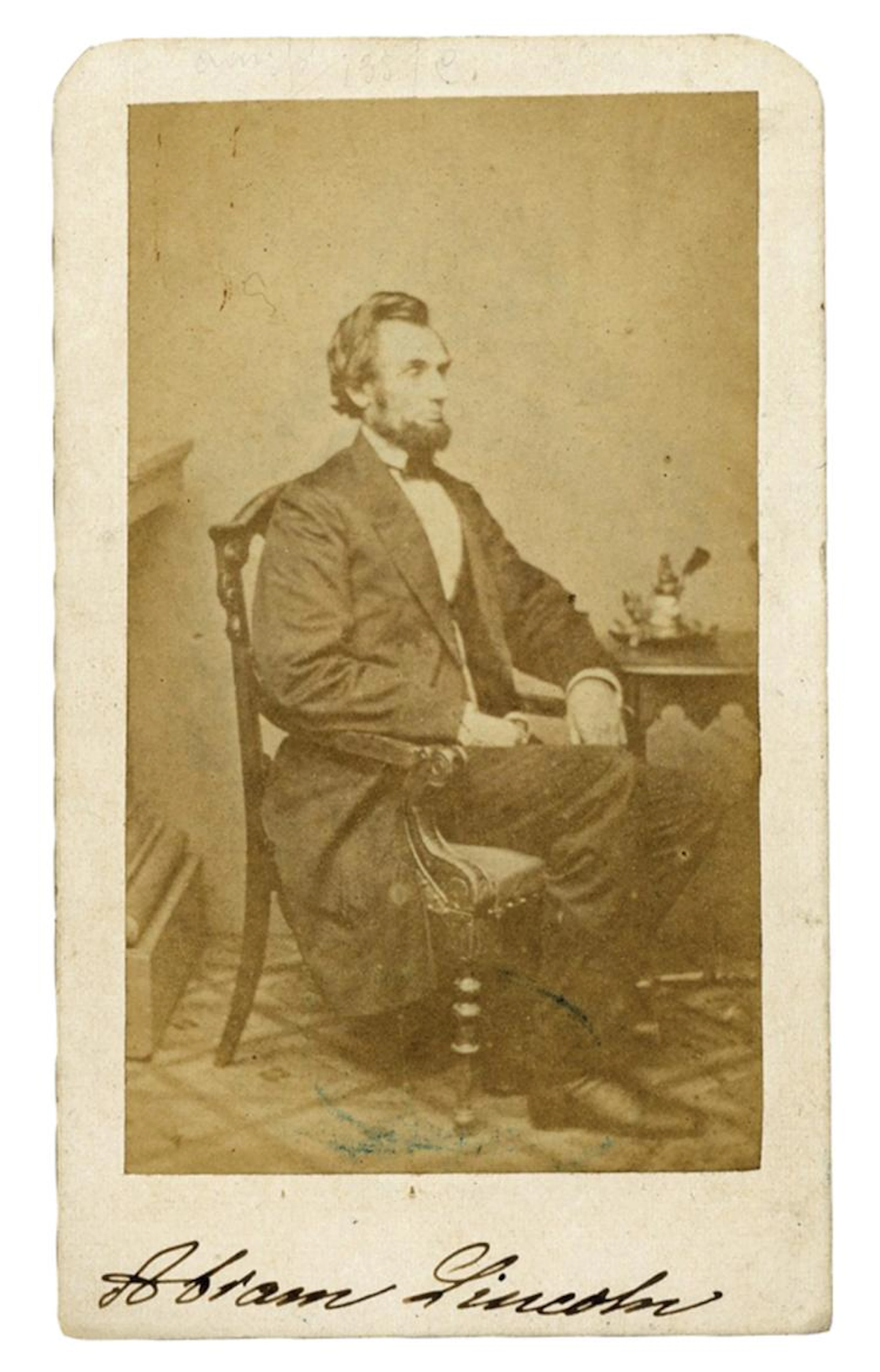 Lincoln Abraham, Ritratto fotografico all'albumina applicato