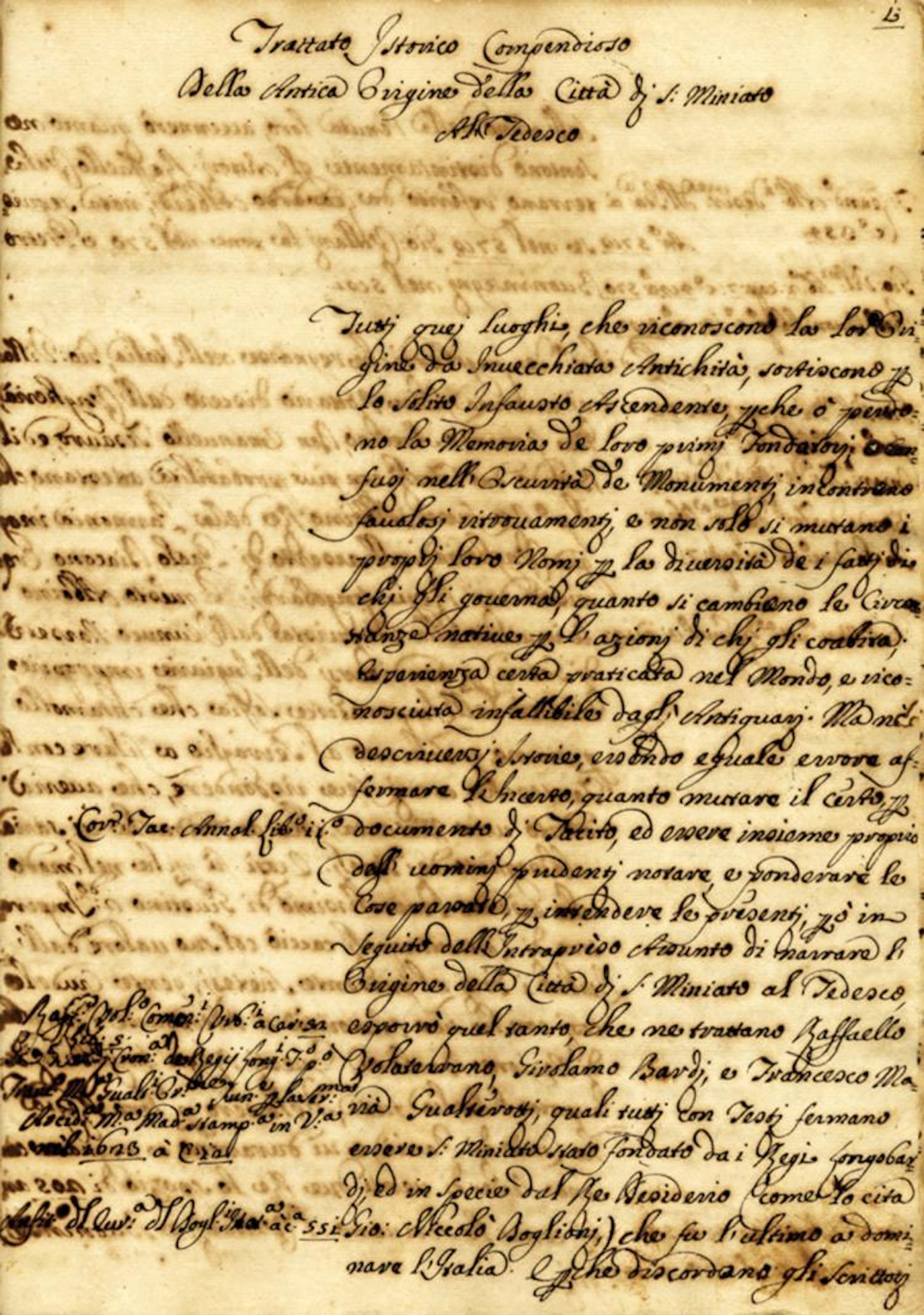 Trattato Istorico Compendioso della Antica Origine della Città di S
