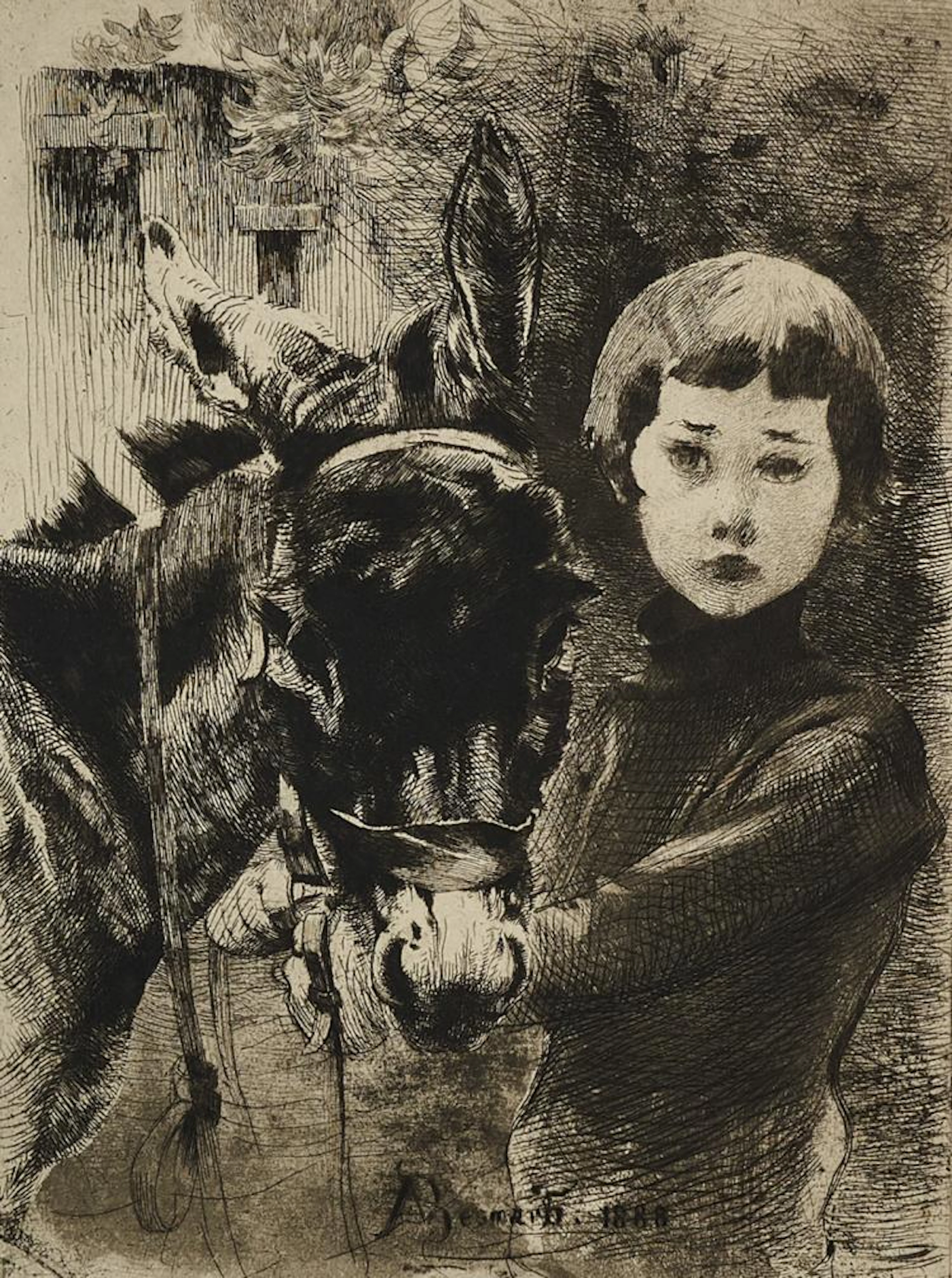 Paul Albert Besnard, Robert Besnard et son Ane. 1888.