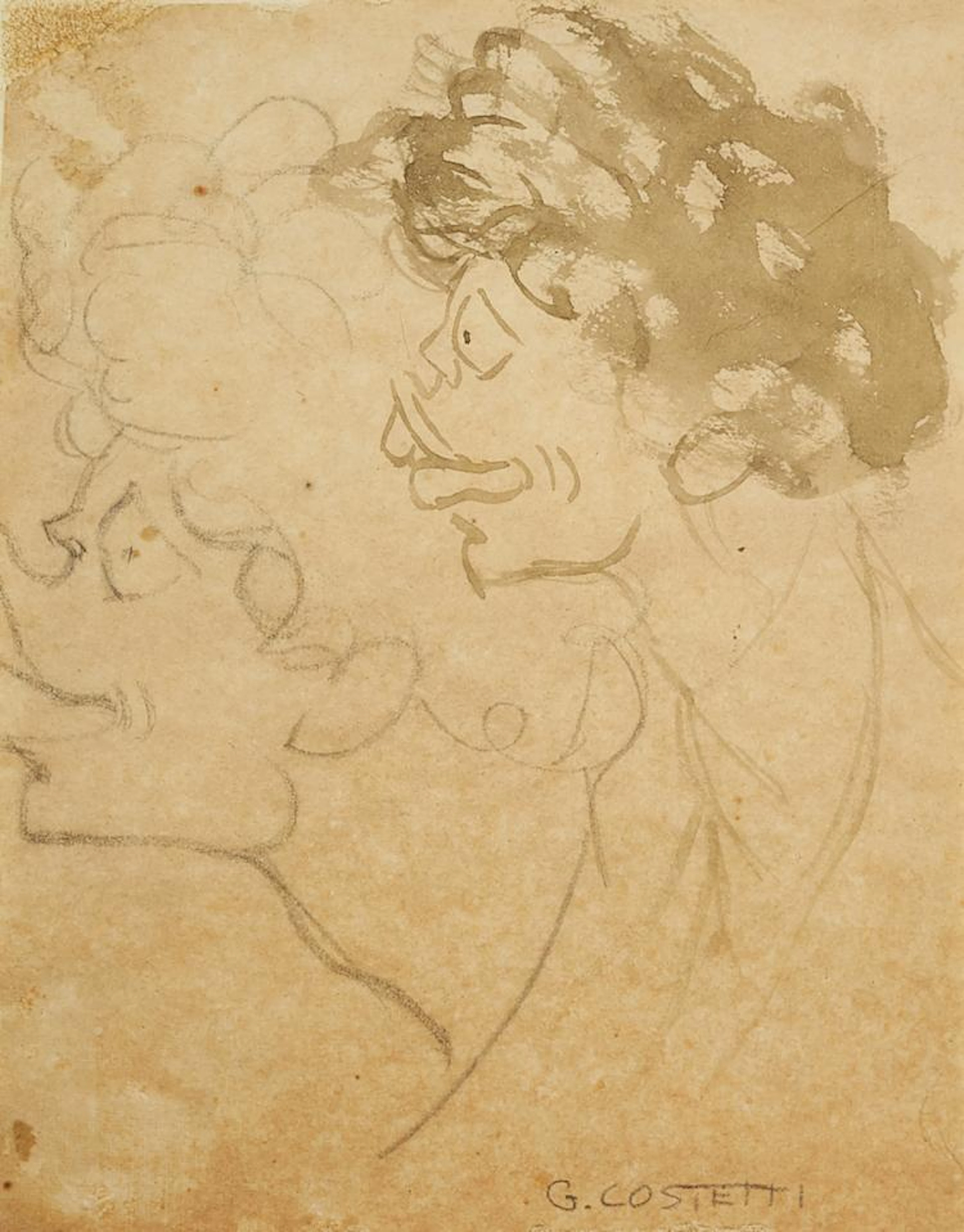 Giovanni Costetti, Caricatura di Giovanni Papini. 1903-05 ca.