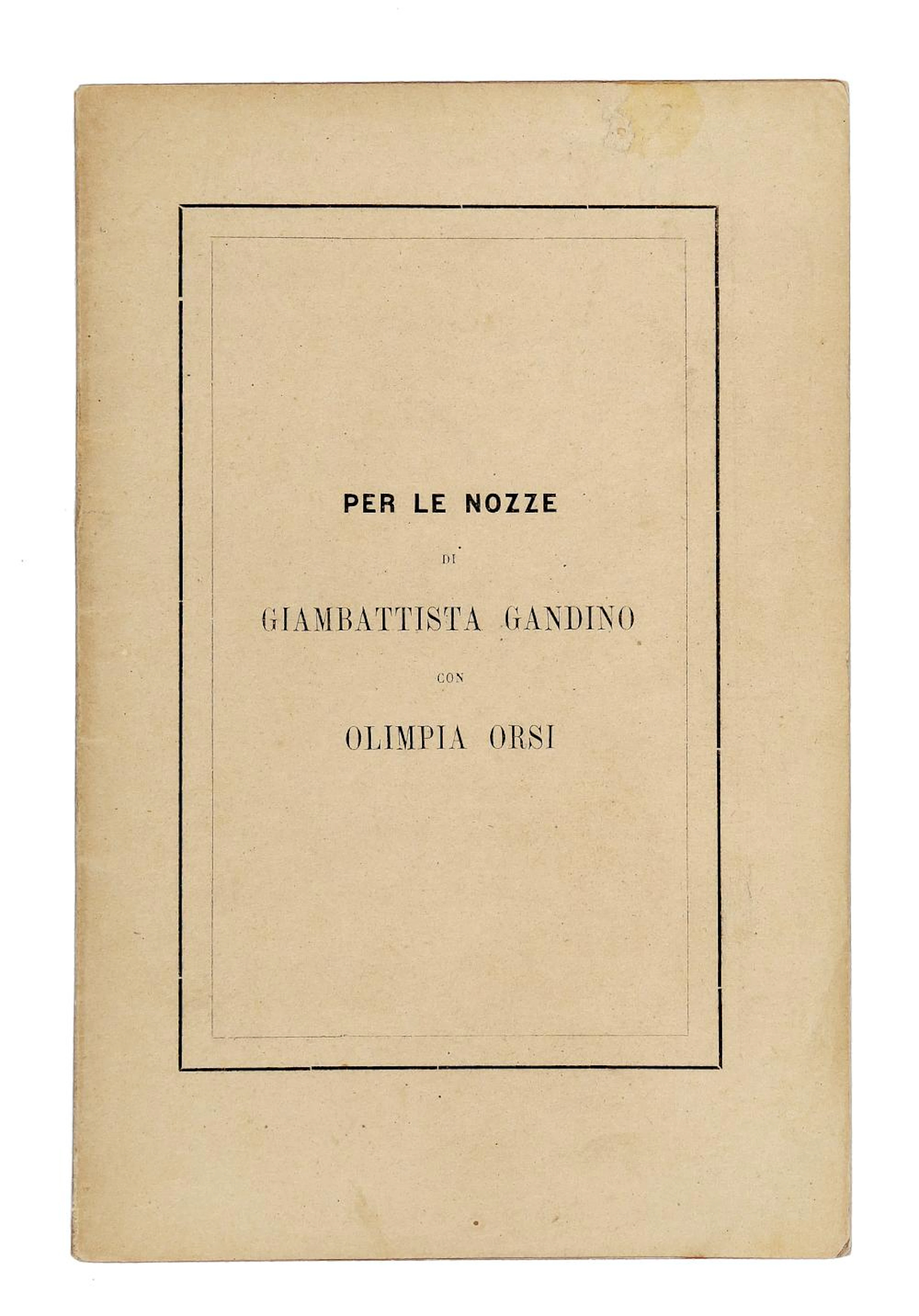 Carducci Giosuè, Per le nozze di Giambattista Gandino con Ol