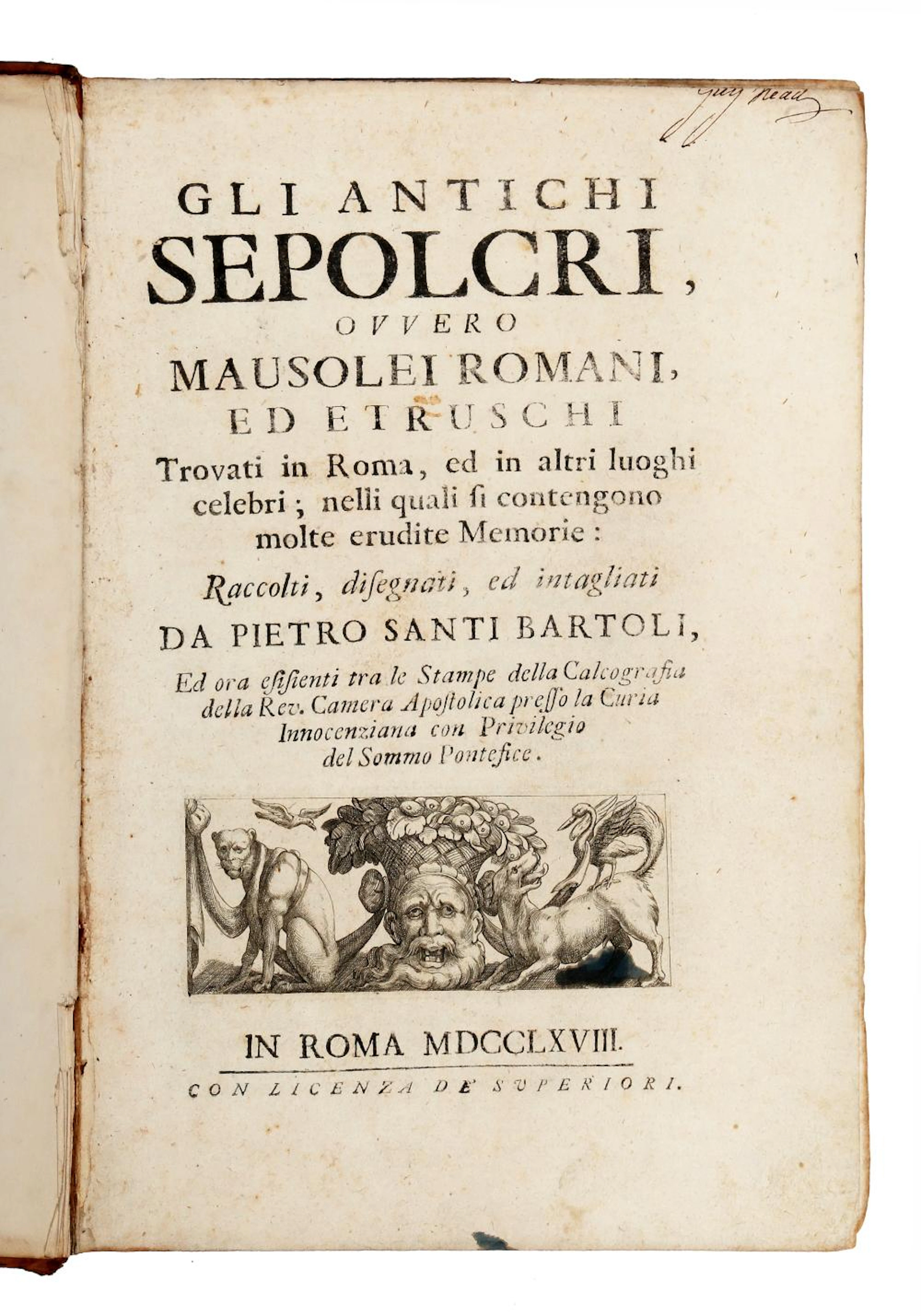 Bartoli Pietro Santi, Gli antichi Sepolcri, ovvero Mausolei