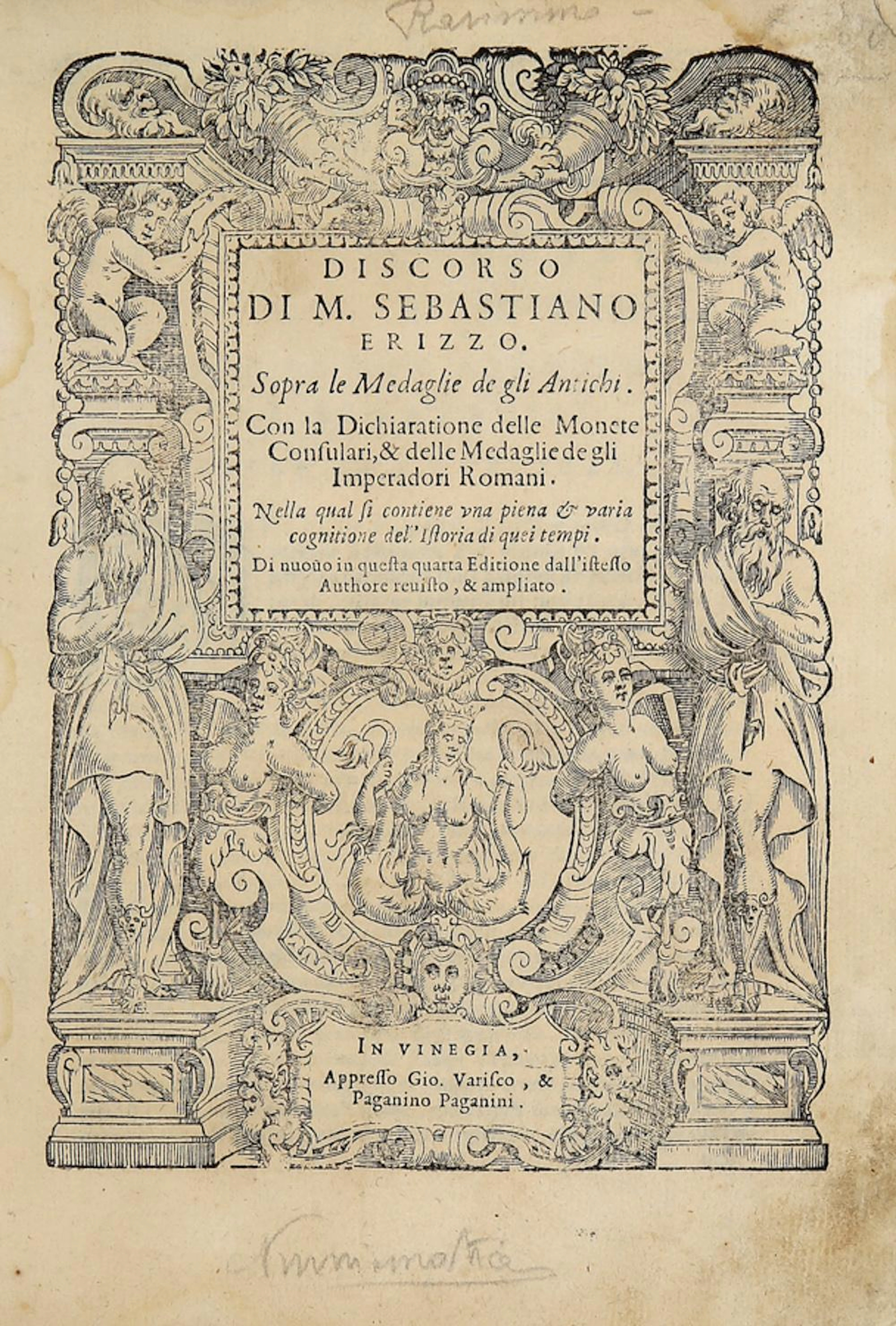 Erizzo Sebastiano, Discorso [...] sopra le medaglie de gli a