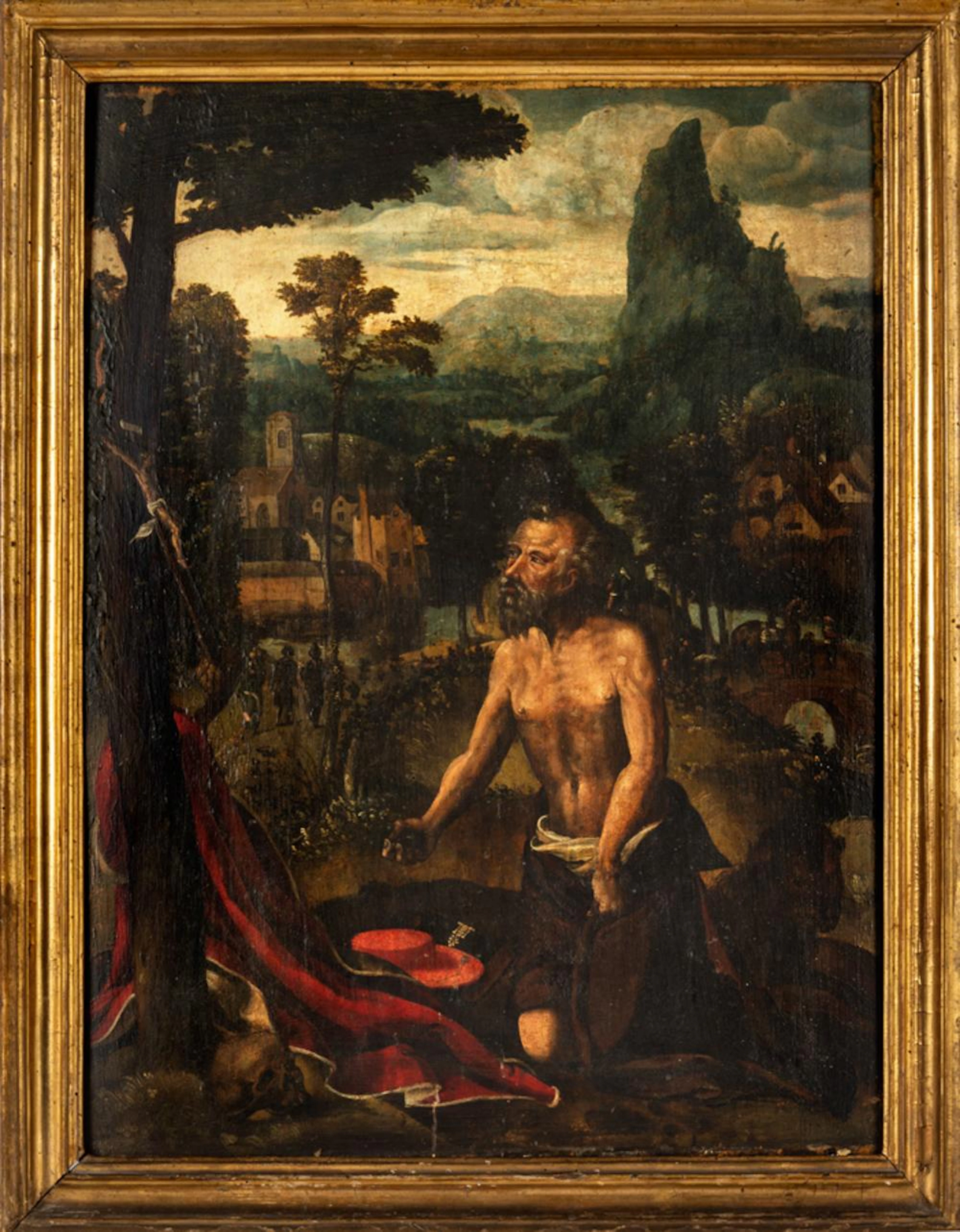 Herri Met de Bles detto il Civetta, San Gerolamo in meditazione. 1545 ca.