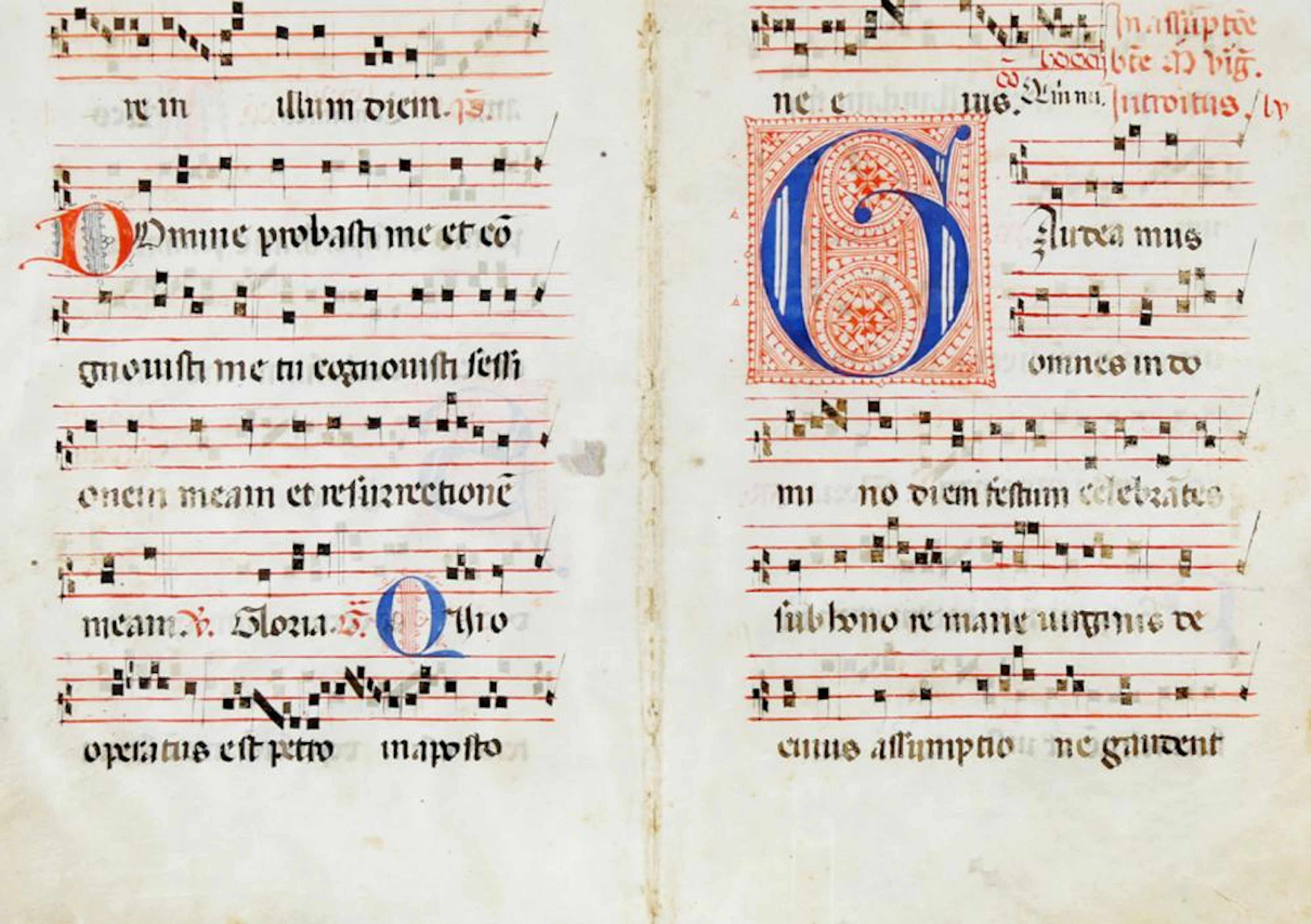 Manoscritto musicale liturgico. Probabilmente fine XV secolo