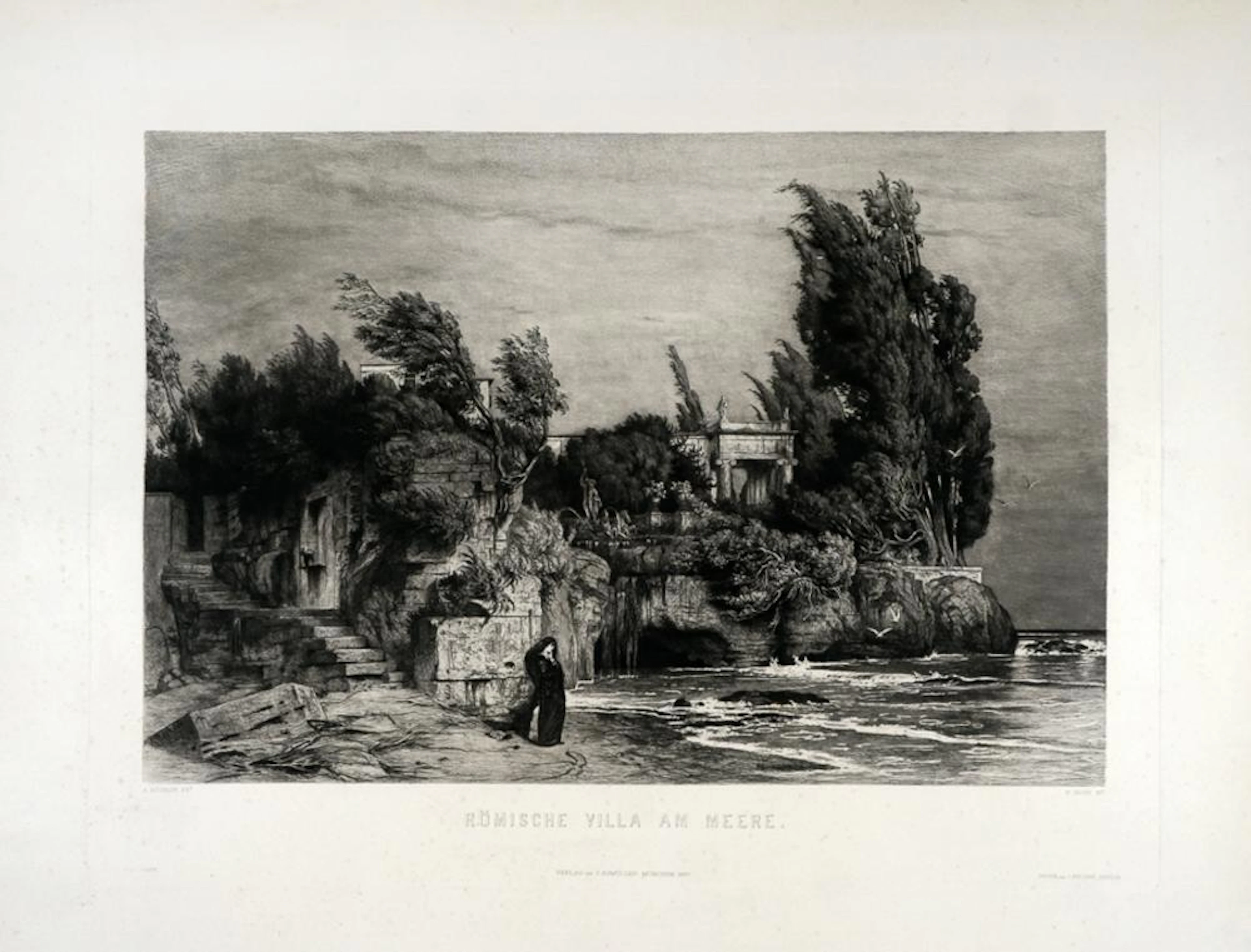 Böcklin Arnold [da], Römische Villa am Meere. 1897