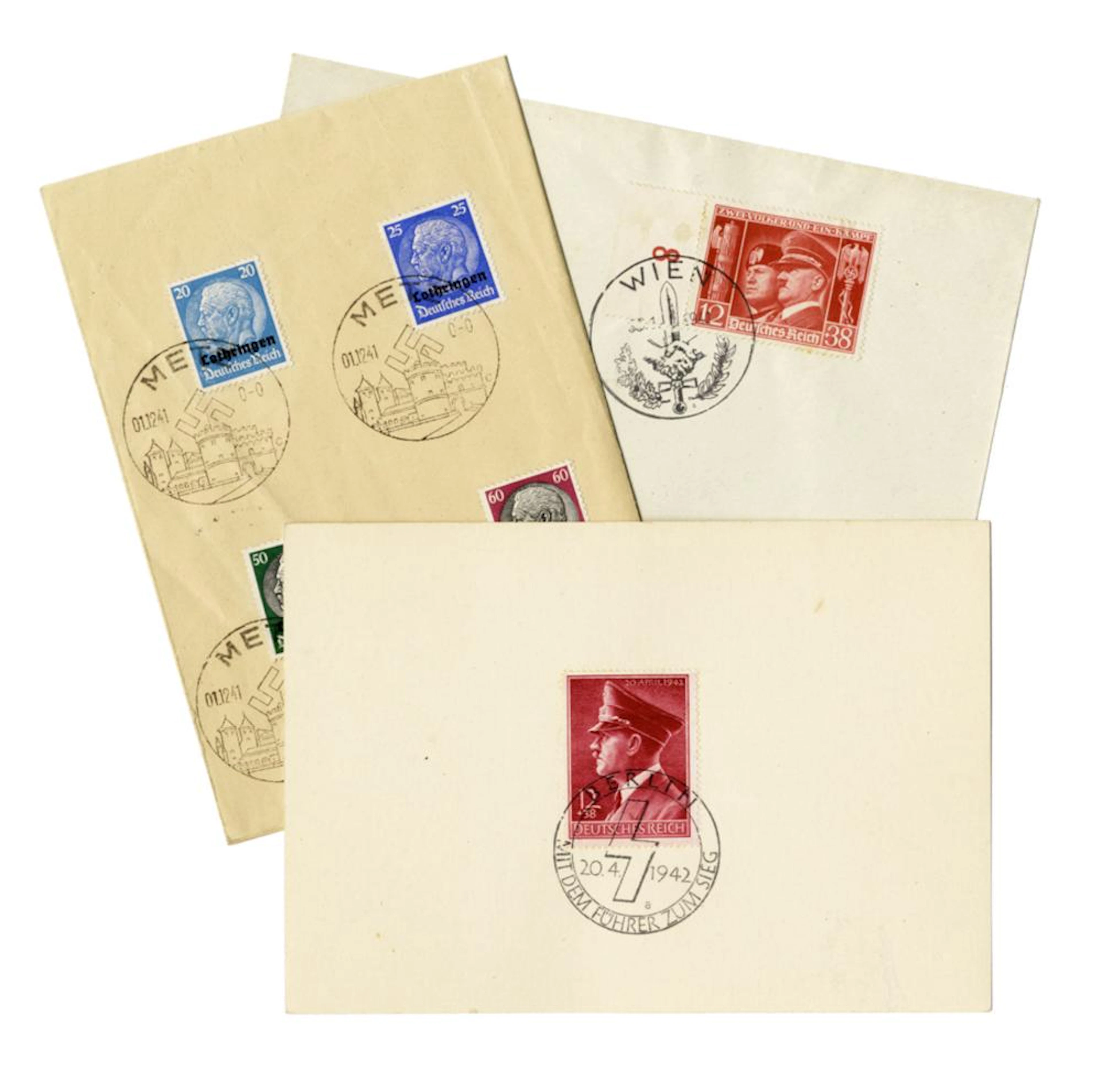 [DICTATORSHIP] Collection of 65 stamps from the Third Reich.  1940-1943.
