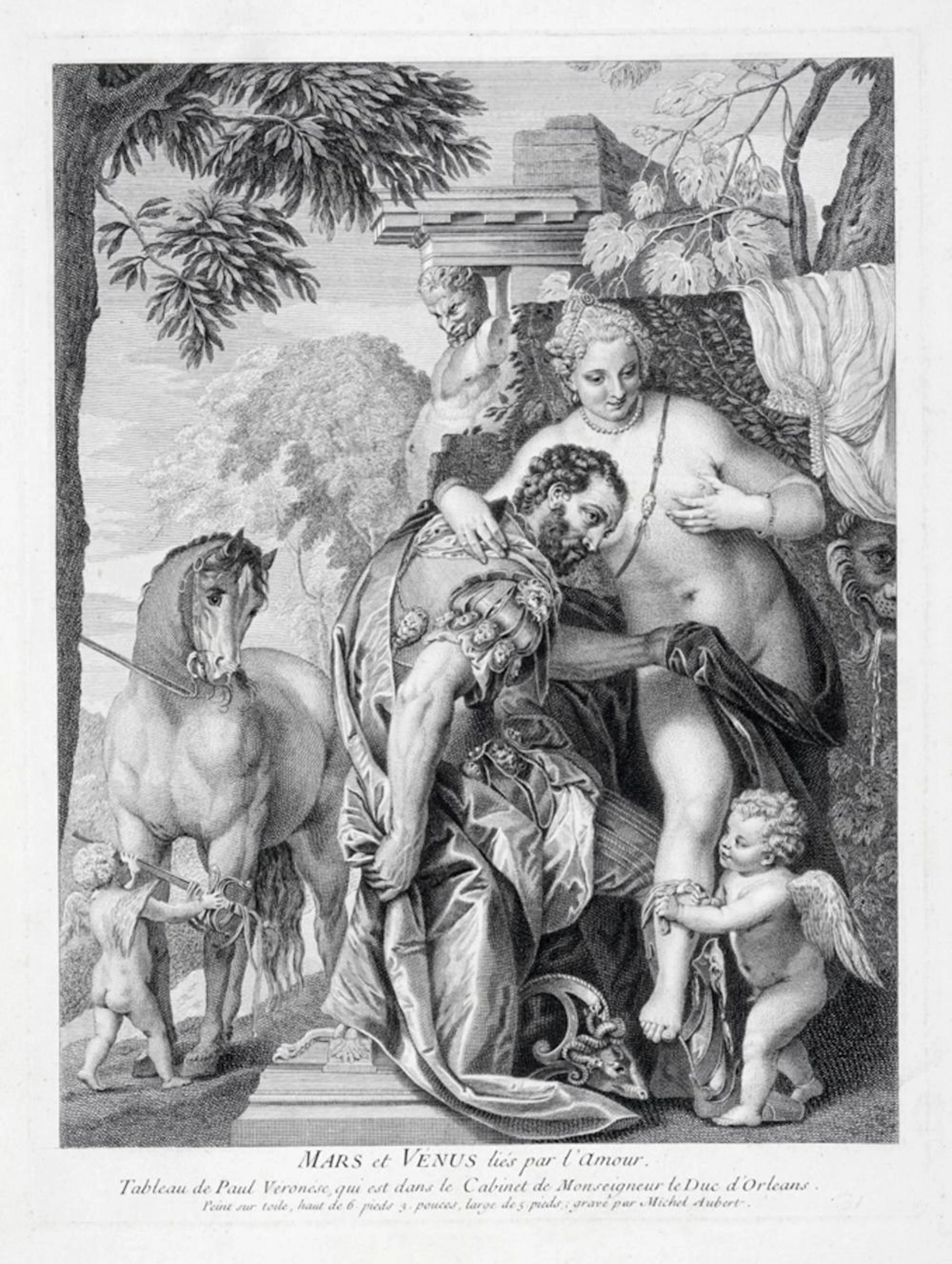 Autori vari, Lotto di cinque grandi incisioni a soggetto mitologico. 1729-1740.