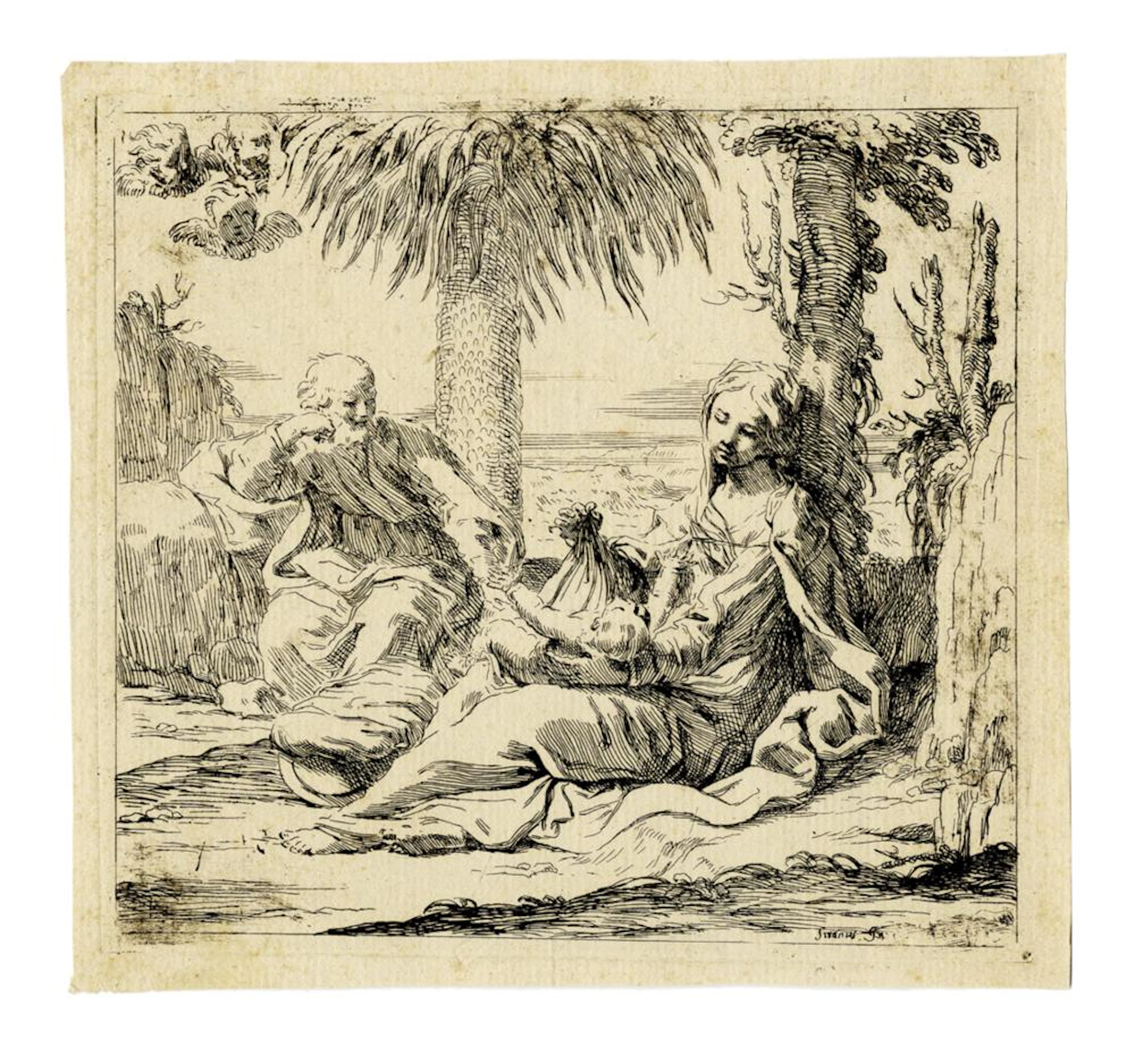 Elisabetta Sirani, Riposo durante la fuga in Egitto.
