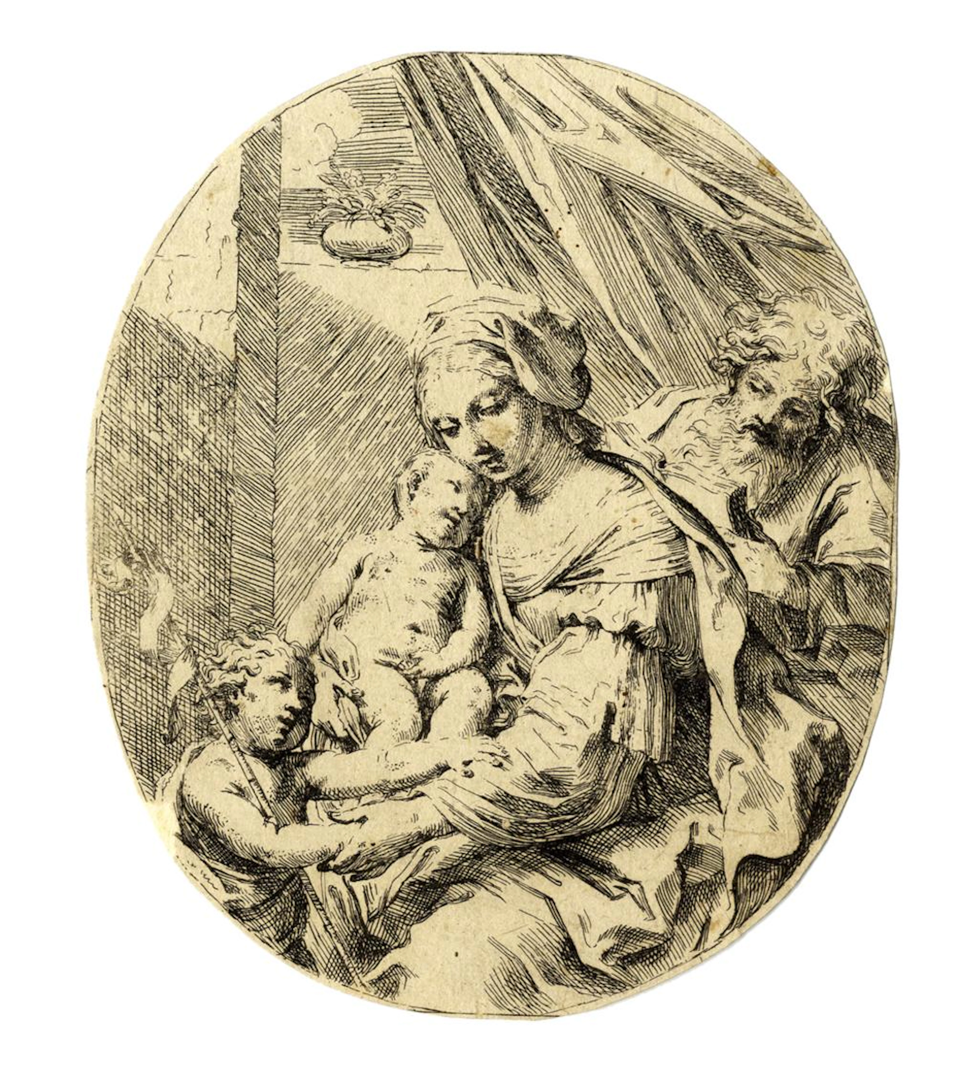 Elisabetta Sirani, Sacra Famiglia con San Giovannino. 1659.