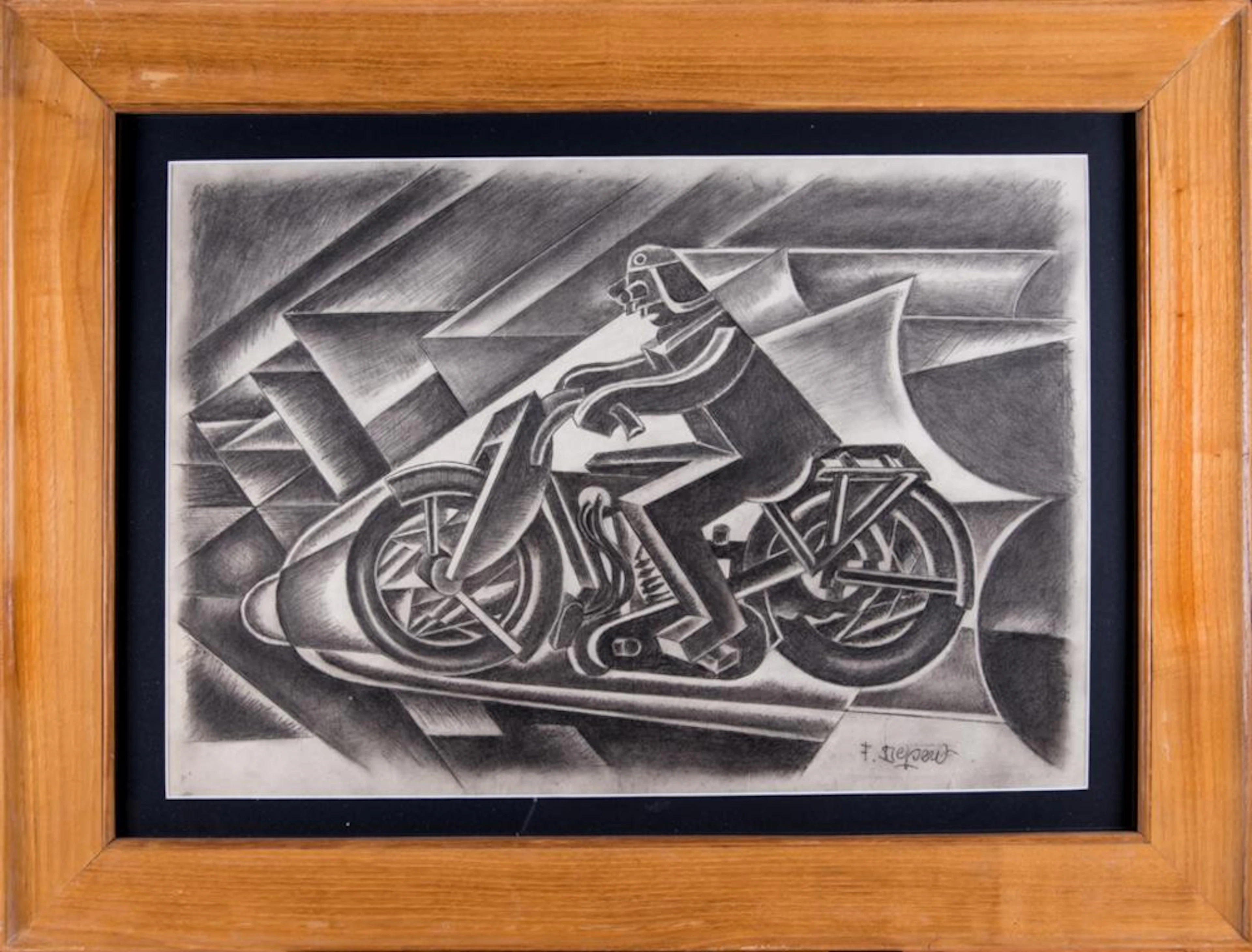 Fortunato Depero, Il motociclista. 1933-34 circa.