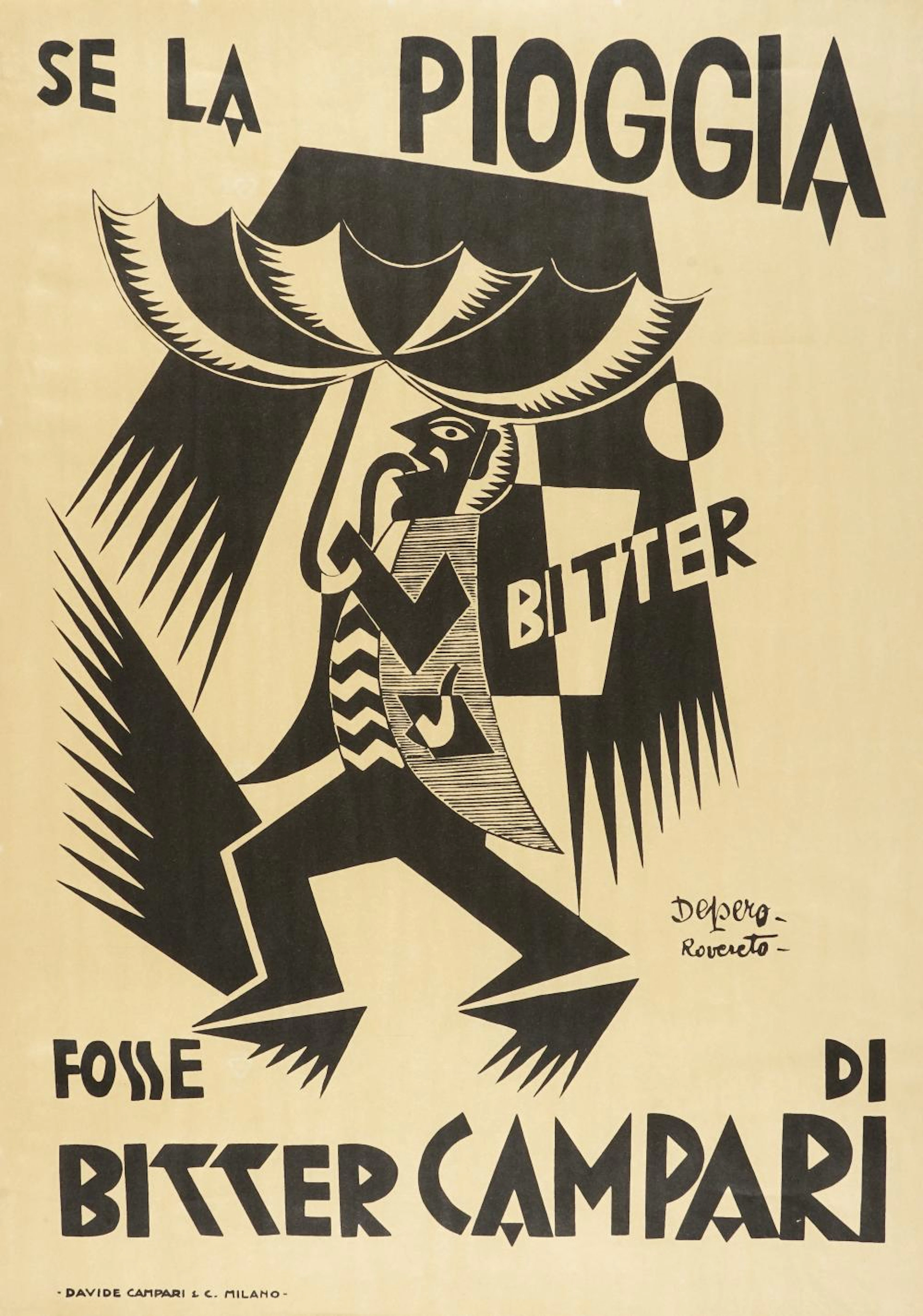 Fortunato Depero, Se la pioggia fosse di Bitter Campari. 1926-27.