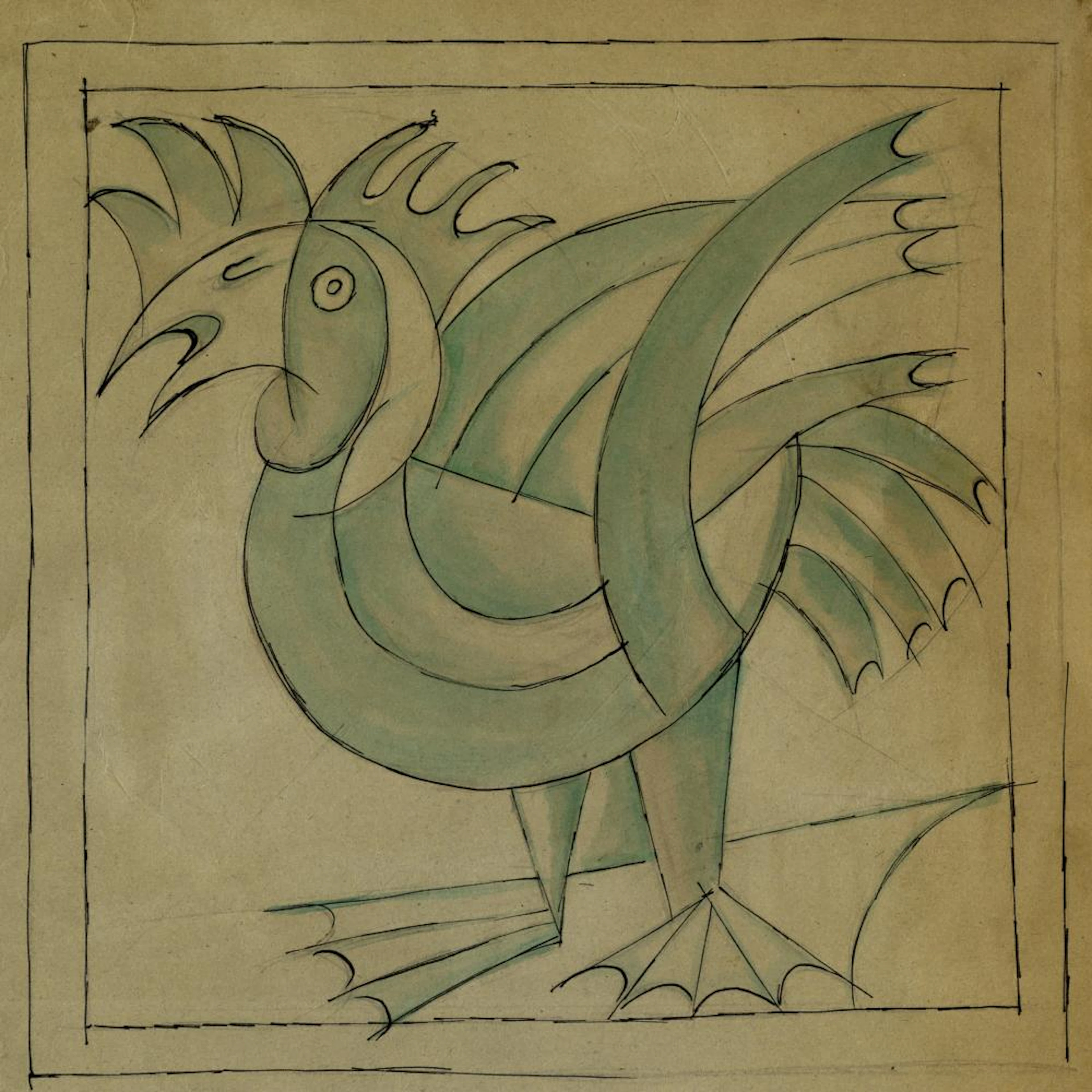 Fortunato Depero, Gallo nucleare. 1949-50.