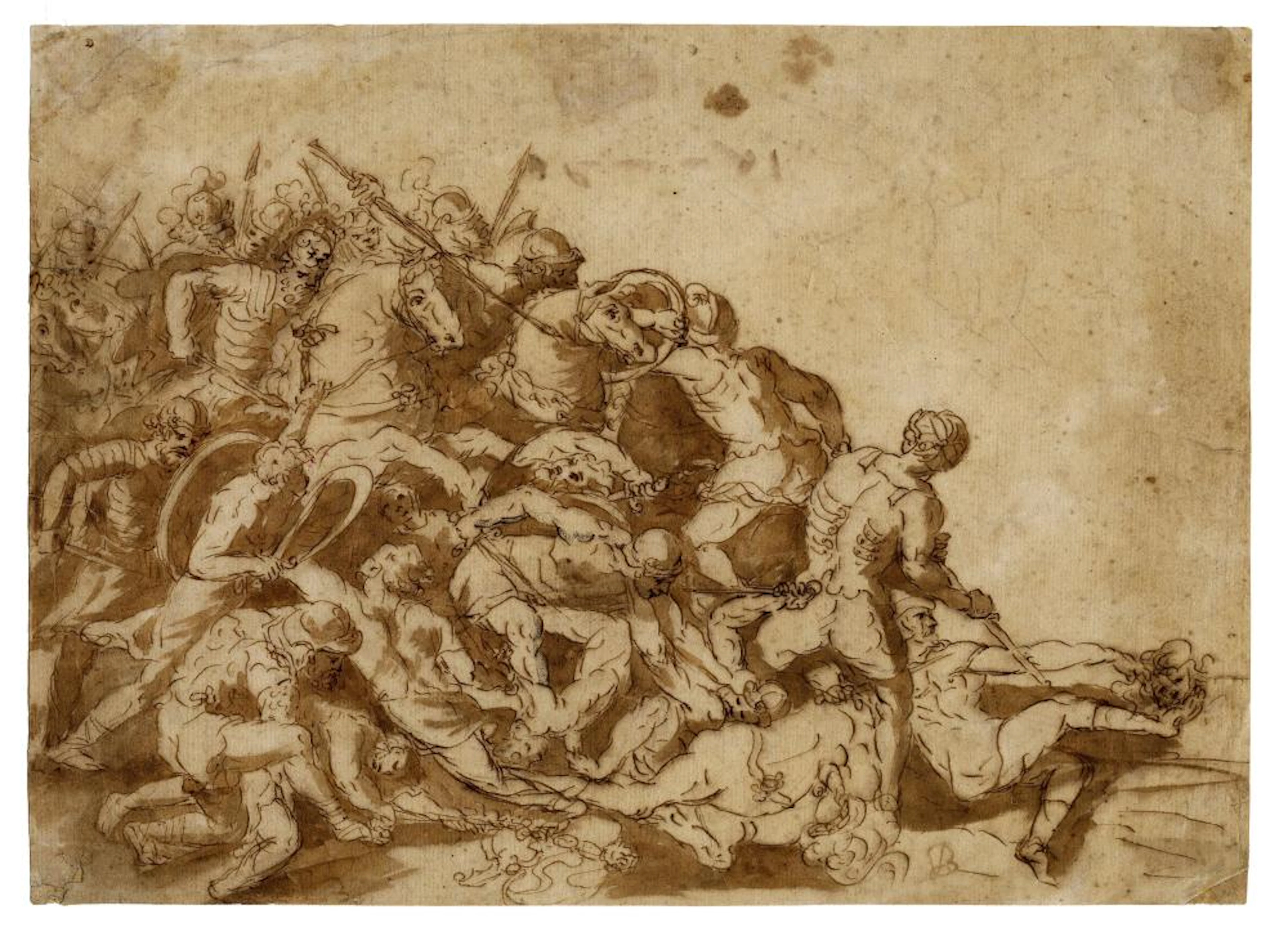 Jasper Broers [attribuito a], Scena di battaglia. 1700-1716.