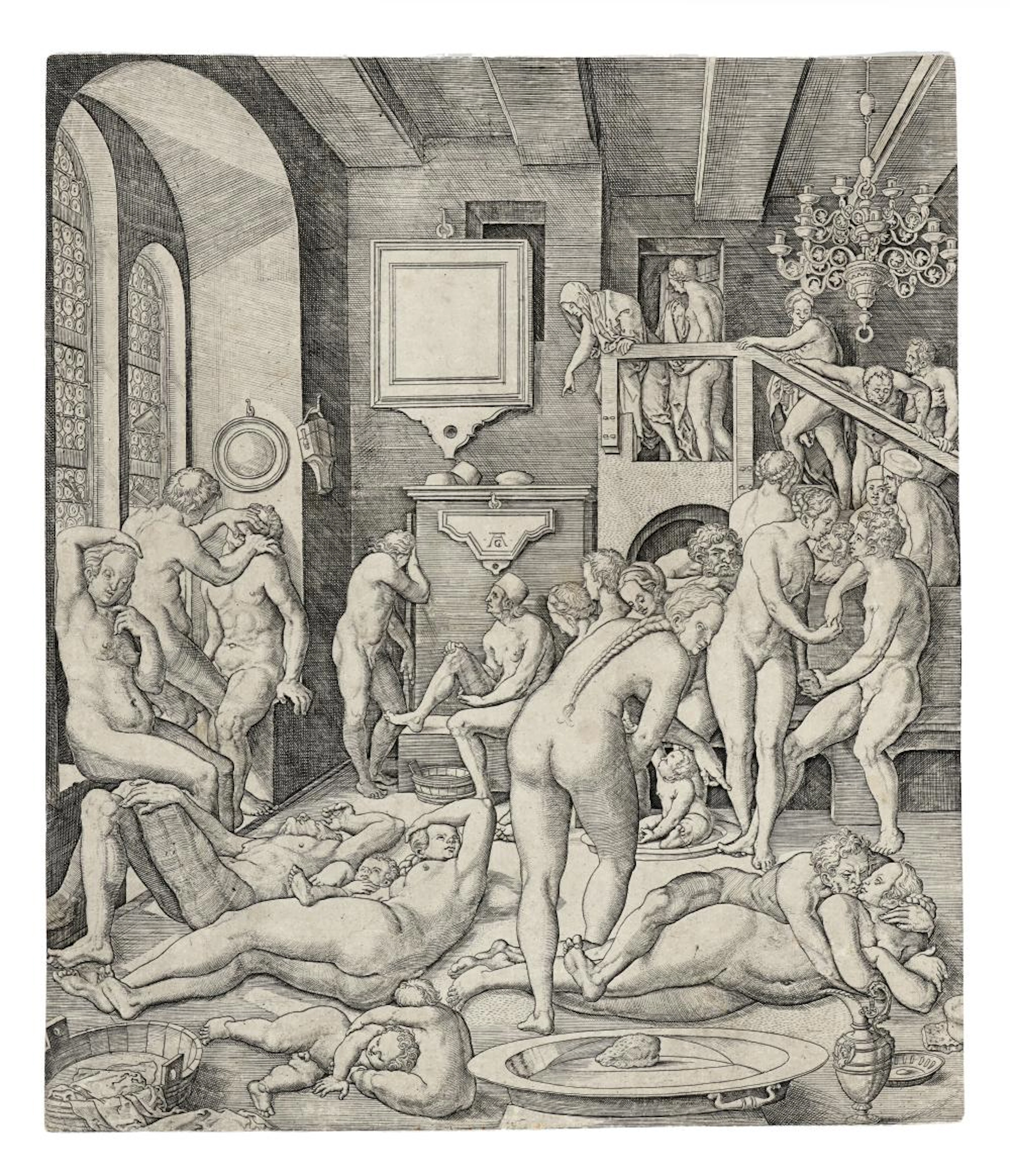 Virgil Solis, Un bagno pubblico. 1530-1562.