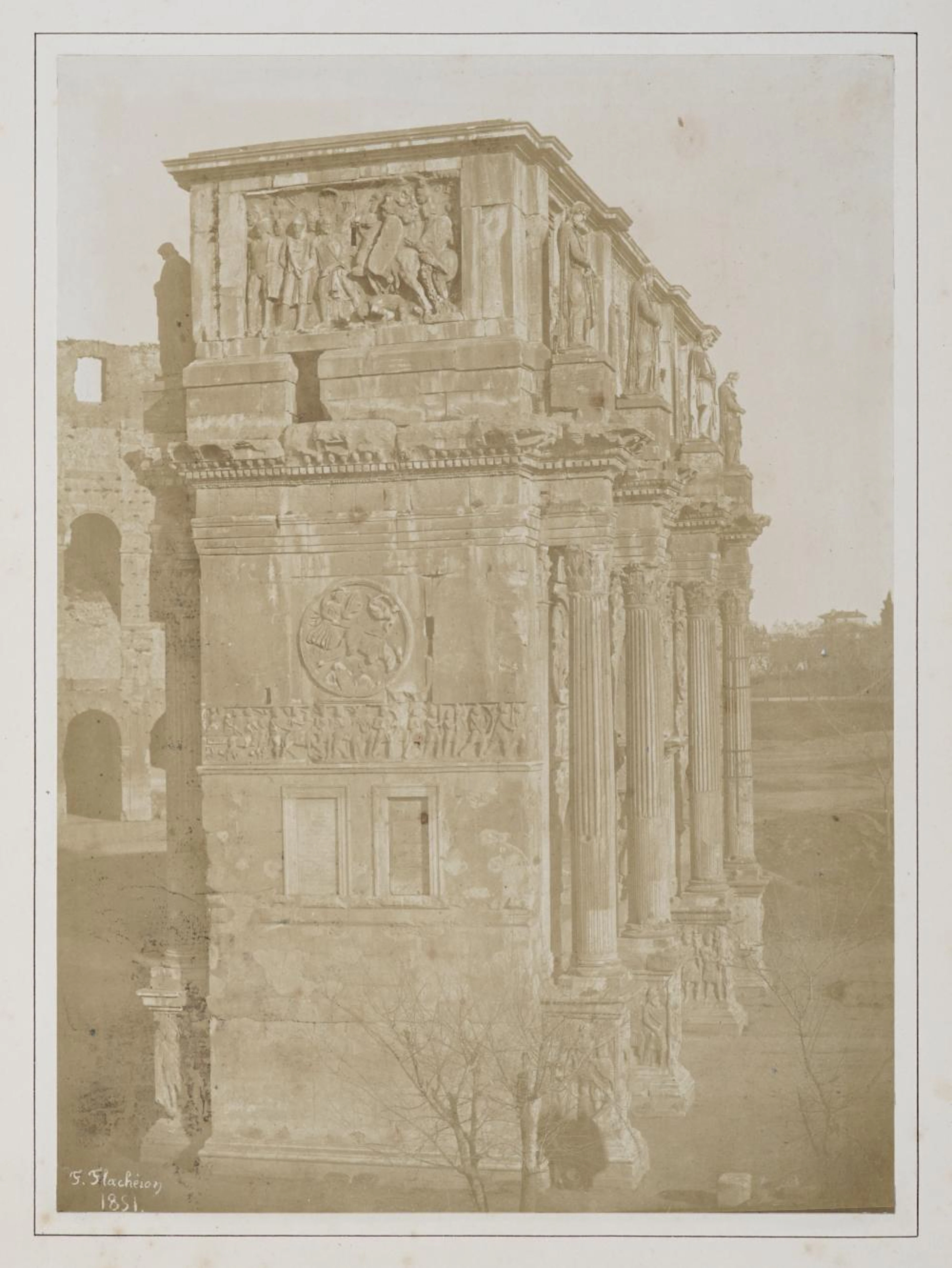 Frédéric Flachéron, Roma. Arco di Costantino. 1851.