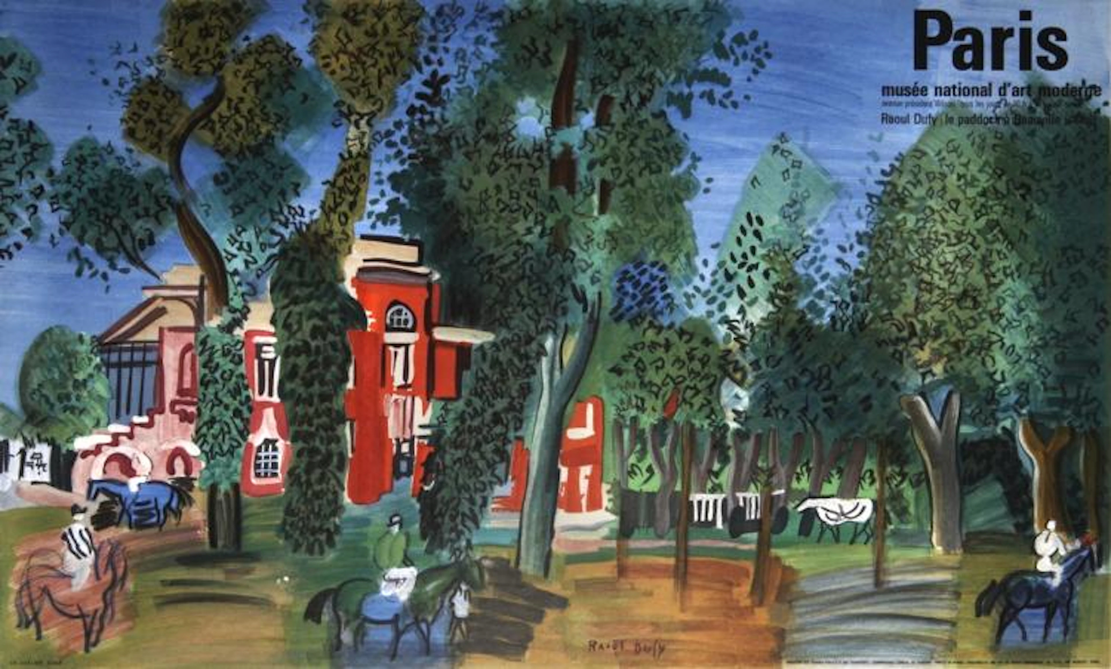 1960 Dufy Paddock-Deauville Mourlot Lithograph