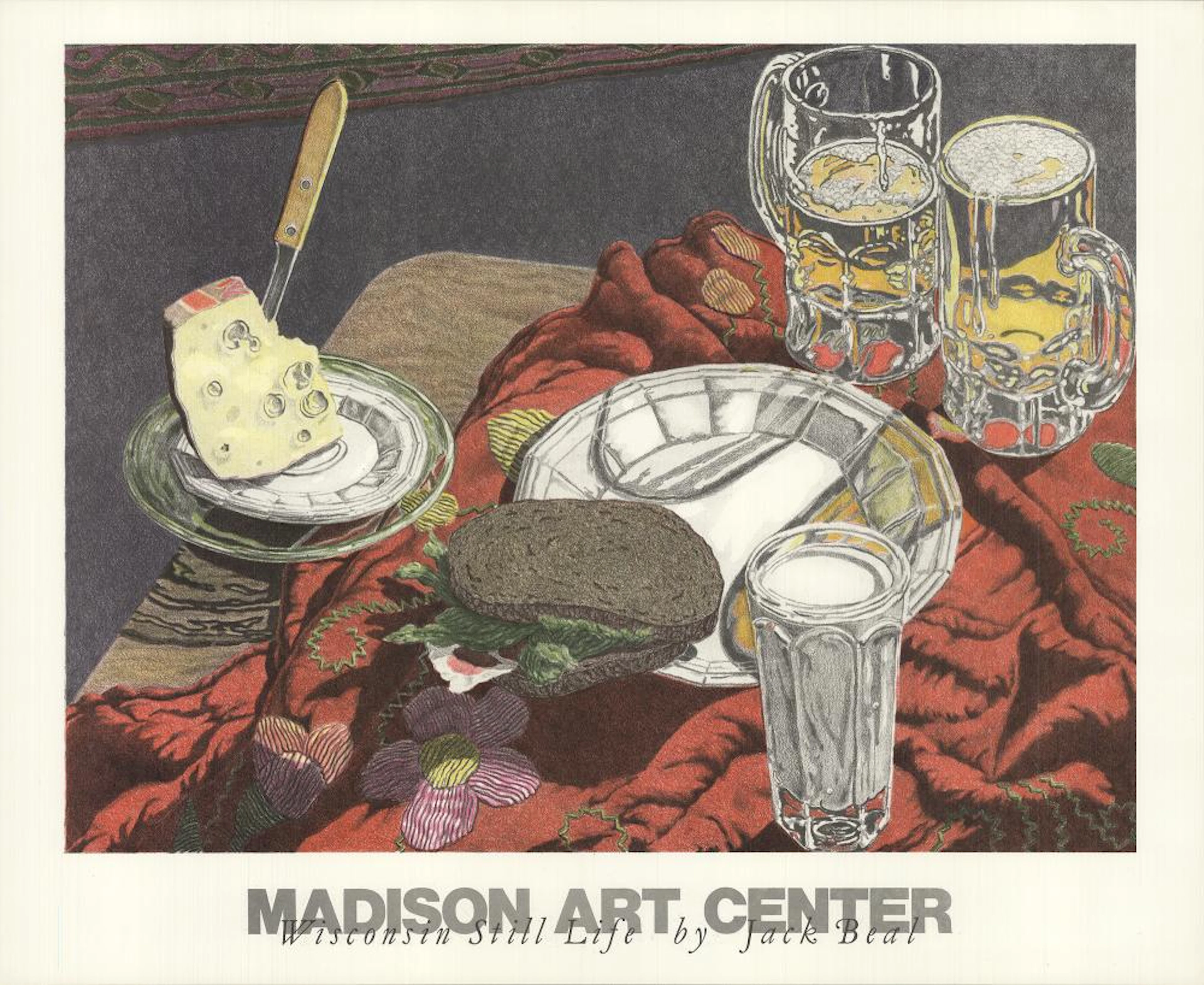 Jack Beal - Wisconsin Still Life - Lithograph 22" x 27"
