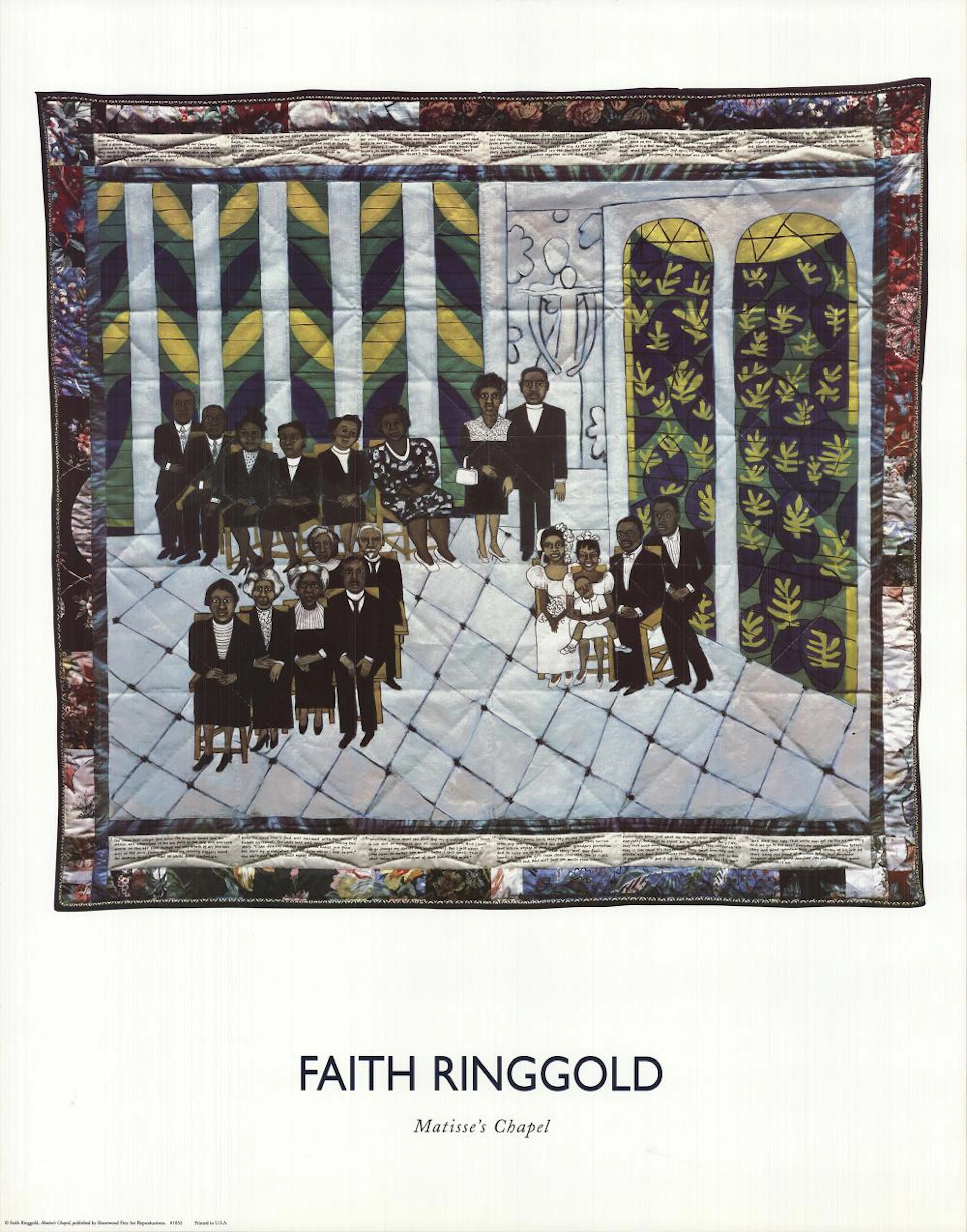 Faith Ringgold - Matisse's Chapel - Offset Lithograph 28" x 22"