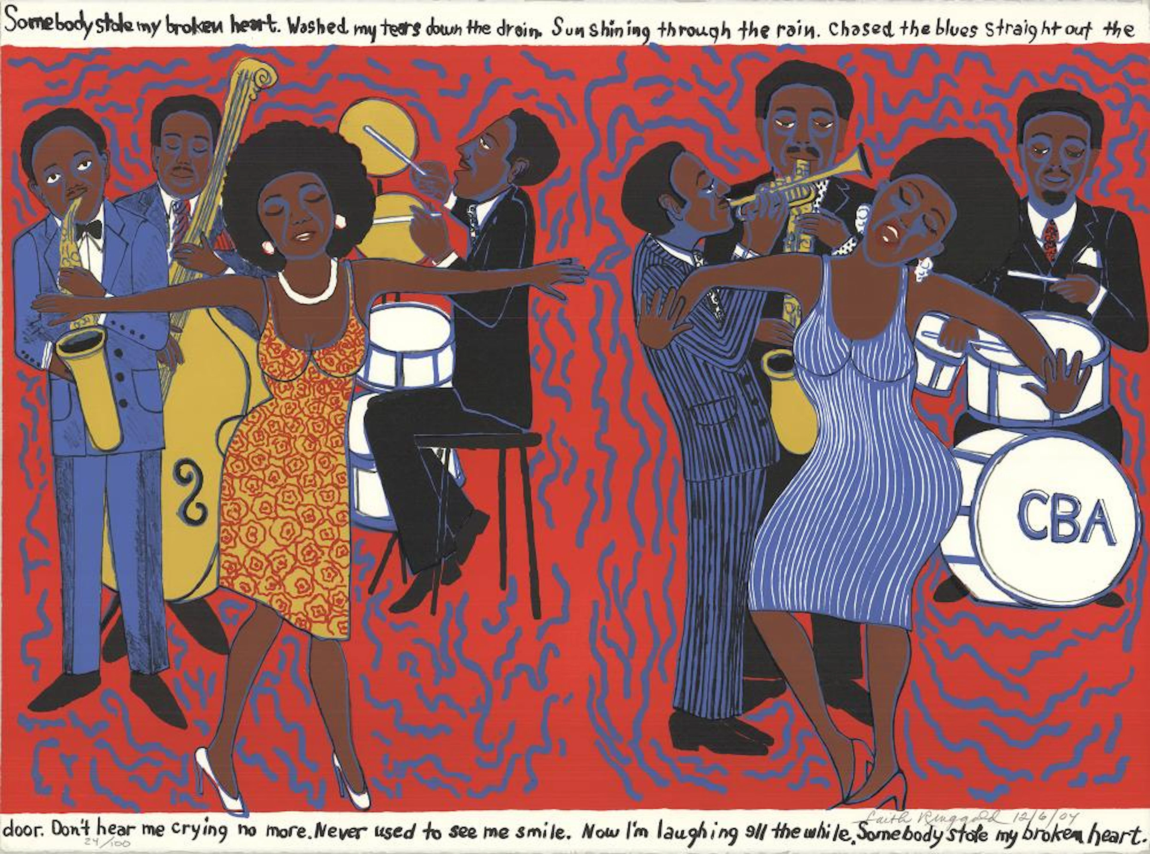 Faith Ringgold - Somebody Stole My Broken Heart - 2004...