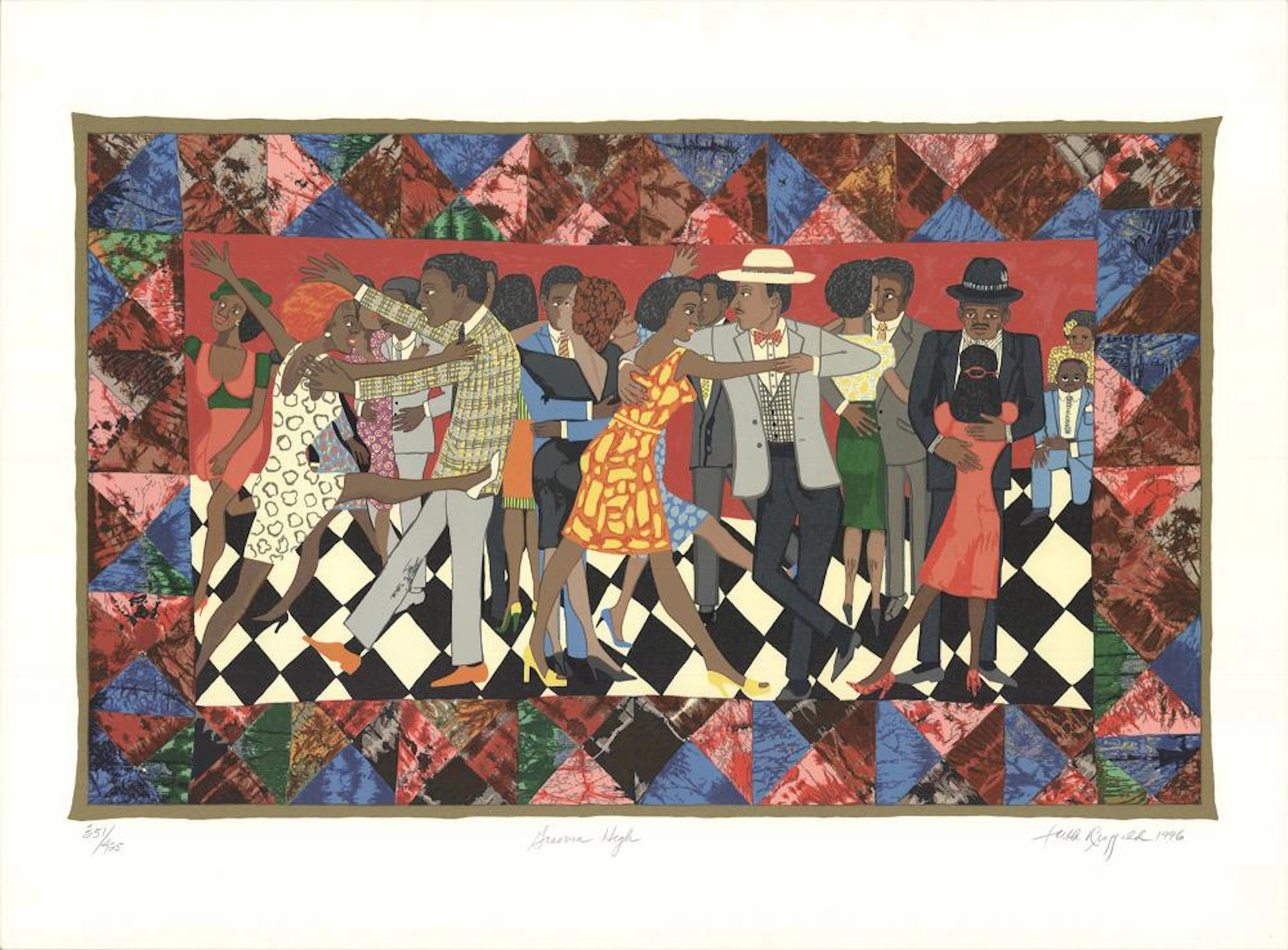 Faith Ringgold - Groovin' High - 1996 Serigraph - SIGNED 32.5" x 44"