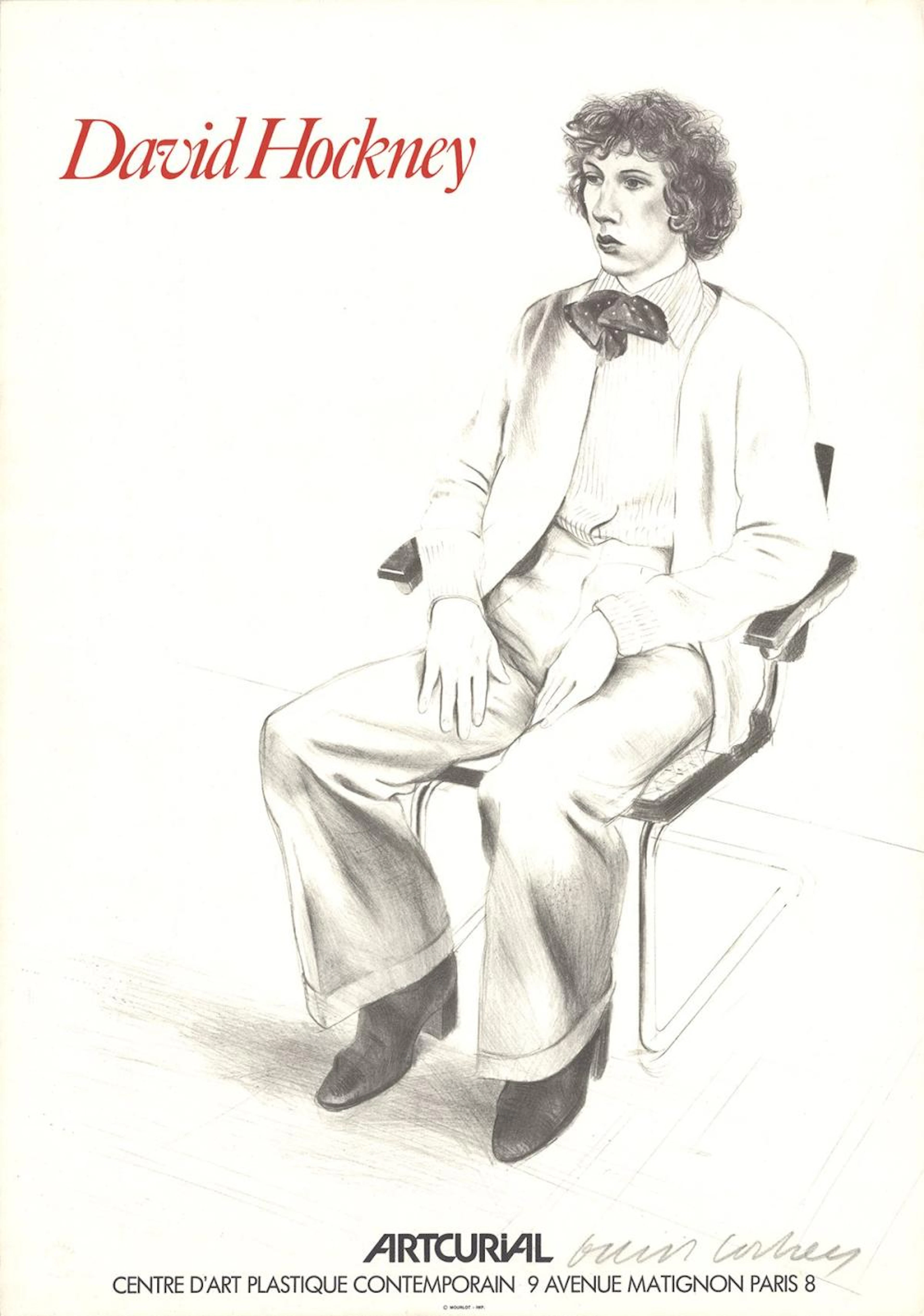 David Hockney - Gregory Evans - 1979 Lithograph - SIGNED 30" x 21"