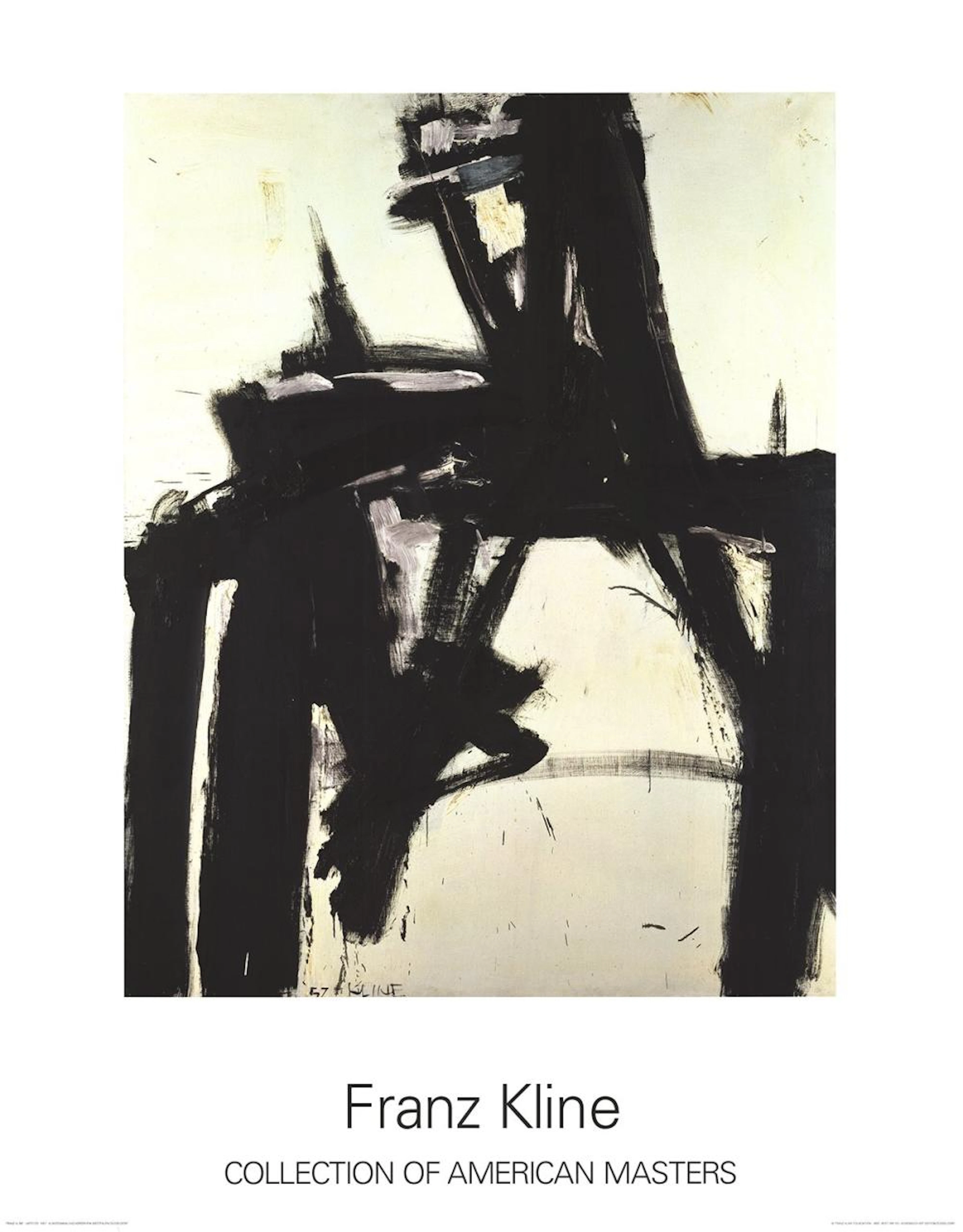 Franz Kline - Untitled - 1990 Offset Lithograph 49" x 37.5"