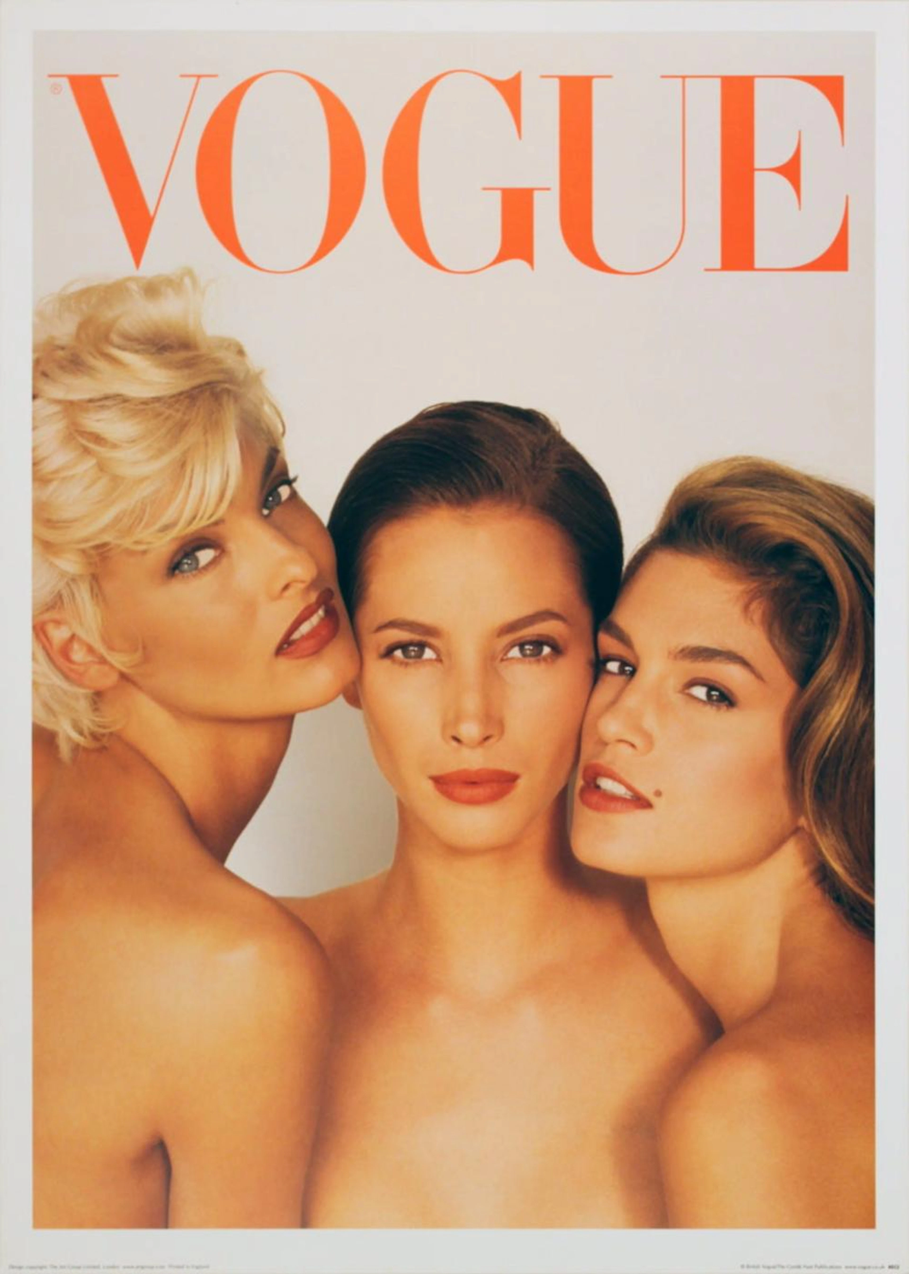 Herb Ritts - British Vogue Cover 75 years - Offset Lithograph 27.5" x 19.5"