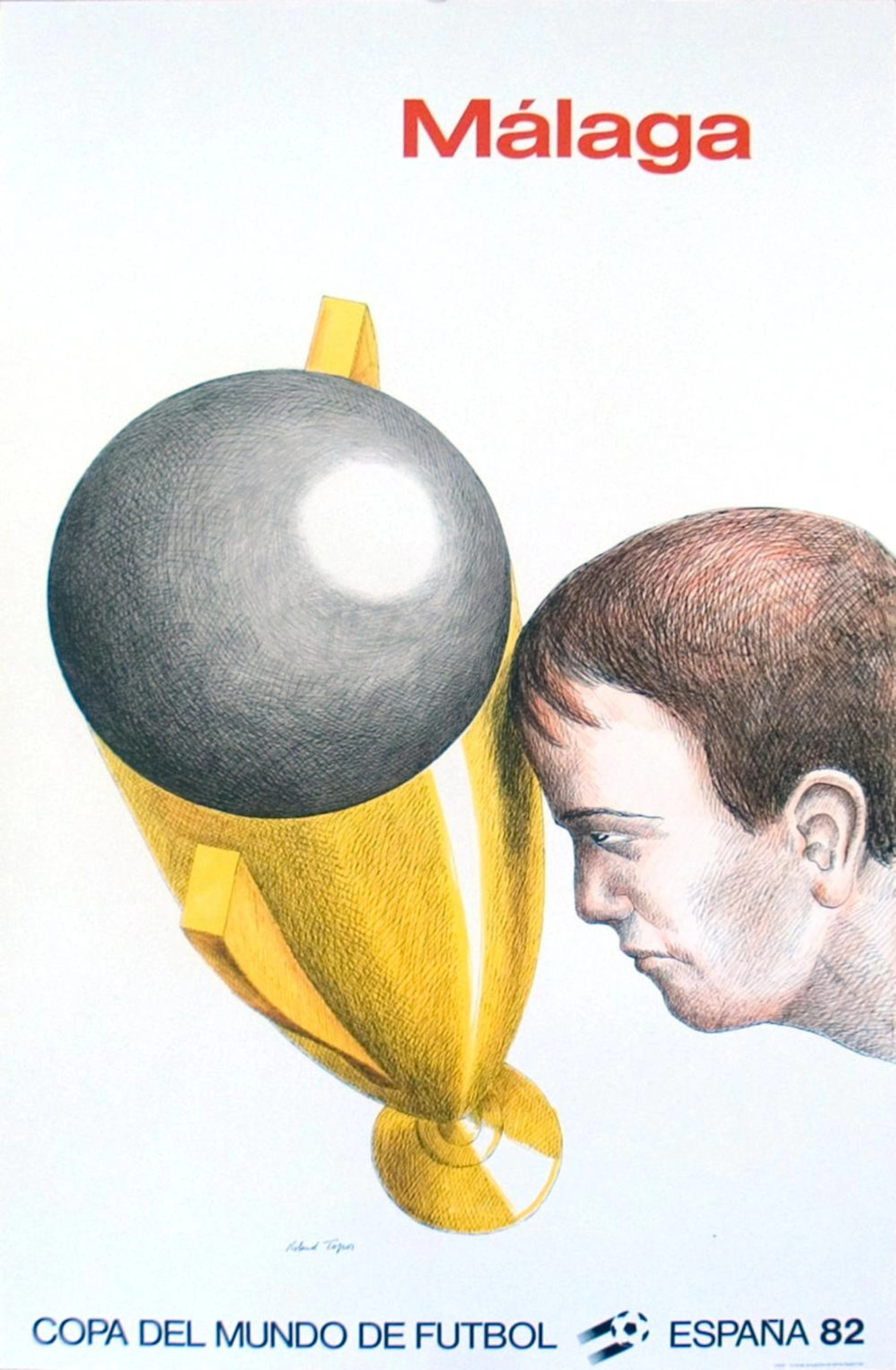 Roland Topor - Mundial Malaga FIFA World Cup - 1982 Lithograph 37.5" x 23.5"