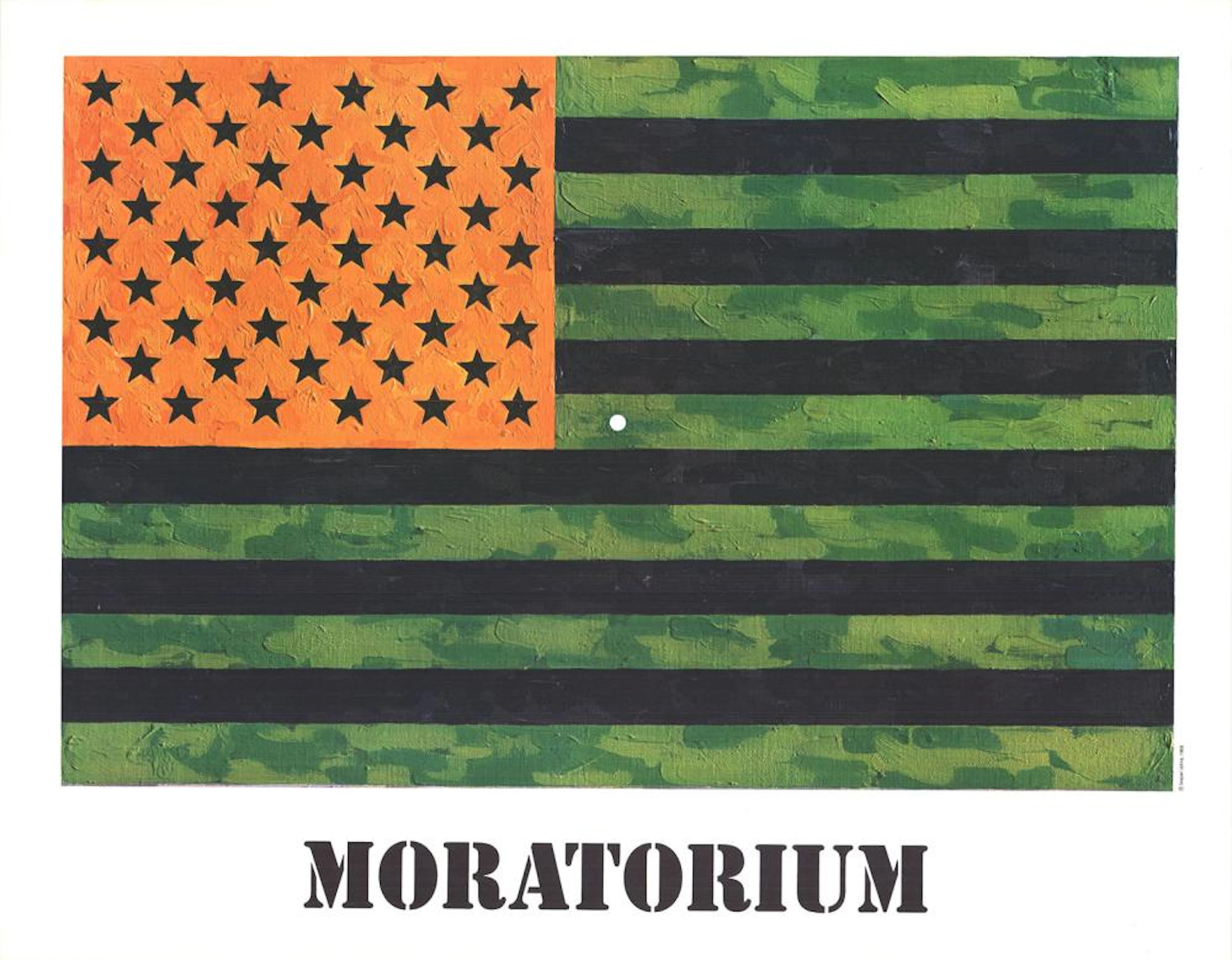 Jasper Johns - Moratorium - 1969 Offset Lithograph 22.5" x 28.5"