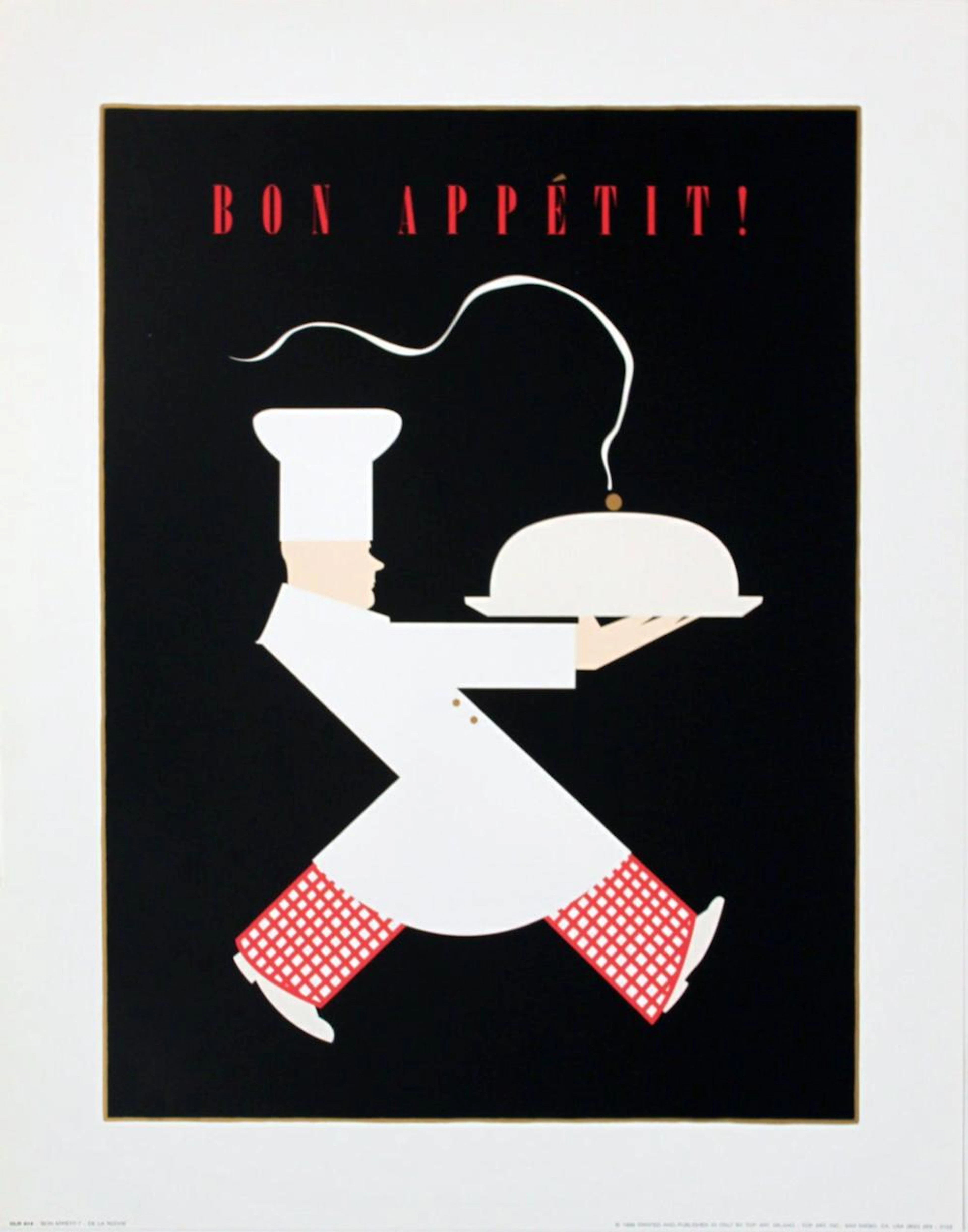 Artist Unknown - Bon Appetit - Offset Lithograph 19.5" x 15.75"
