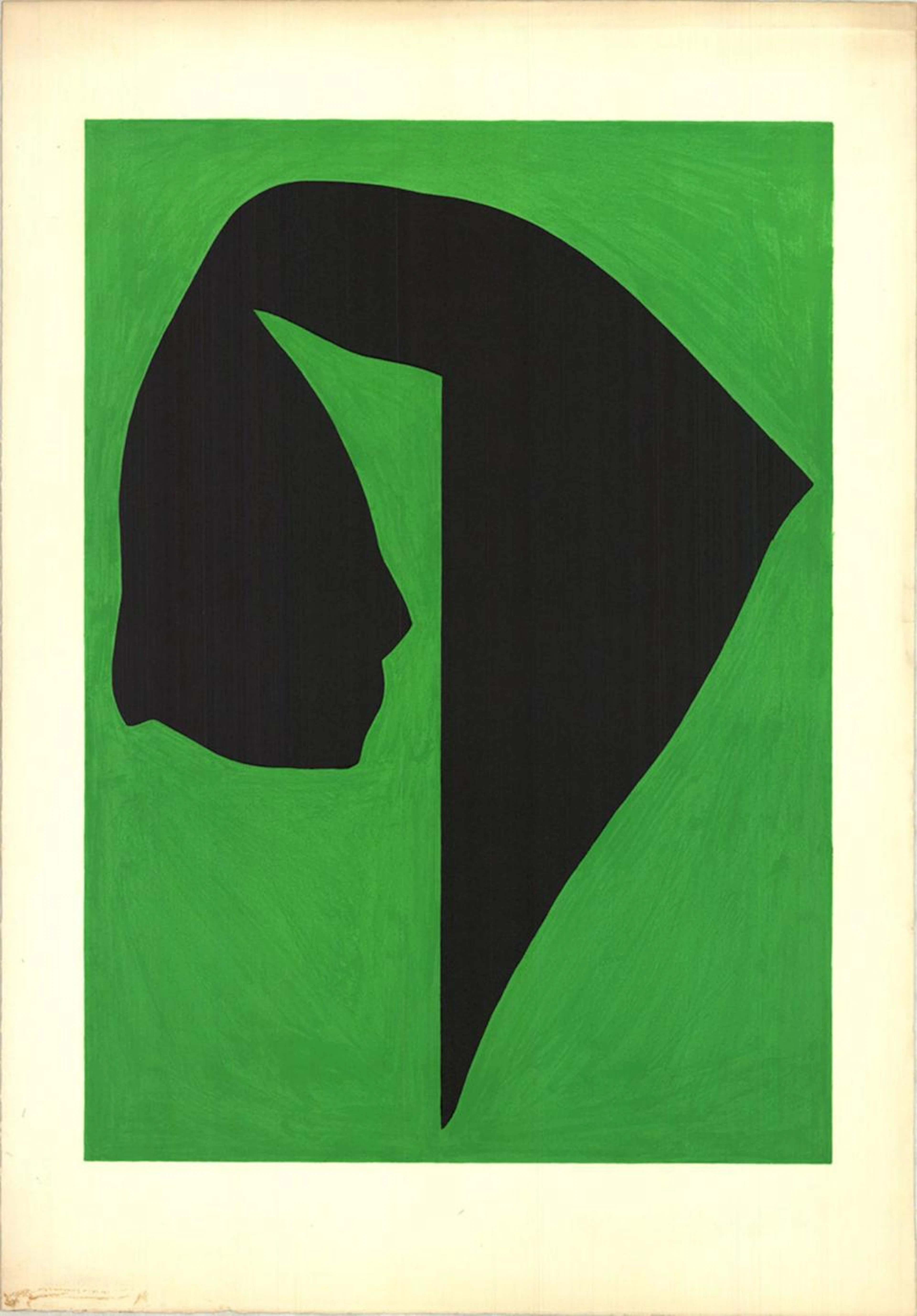 Jack Youngerman - Green Around - 1968 Lithograph 38" x 26.5"
