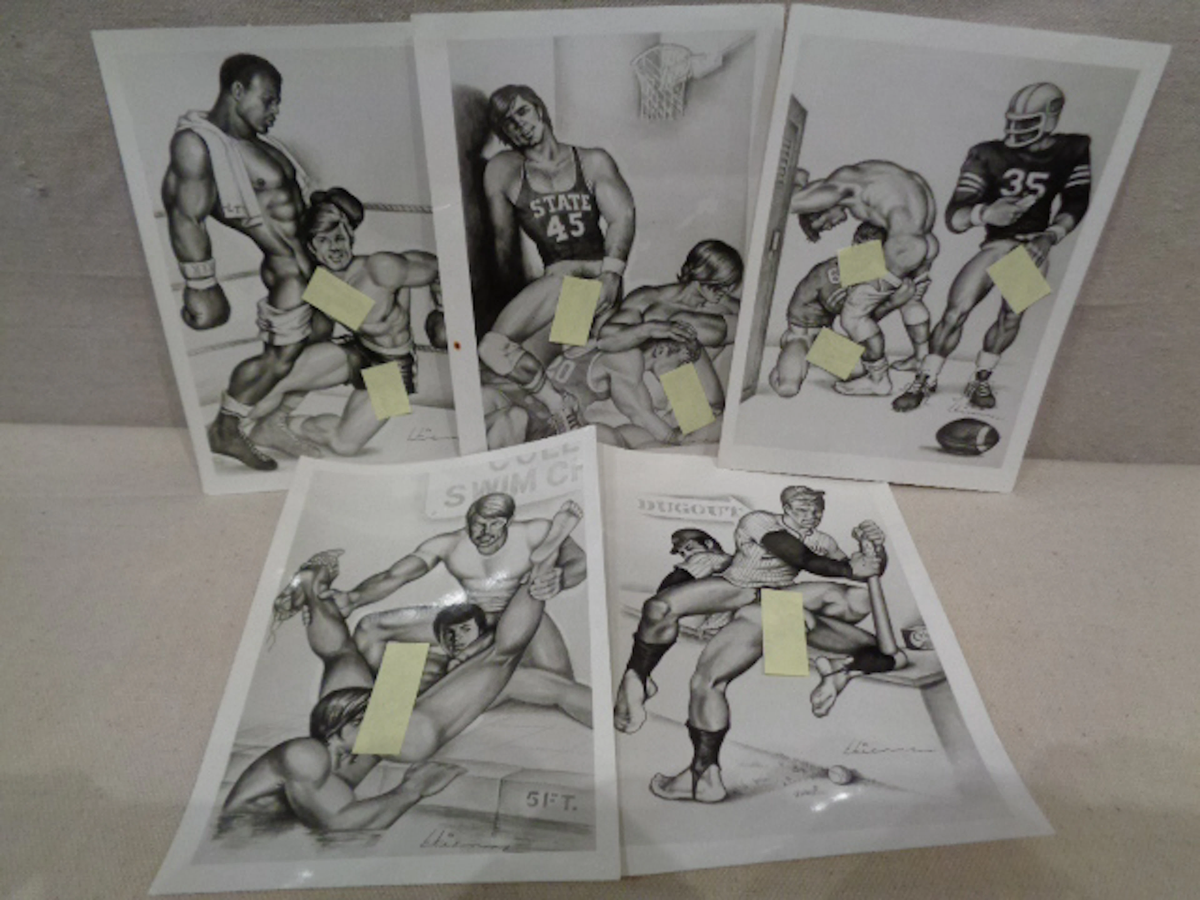 5 Vintage Gay Comic Photos--Target Studios