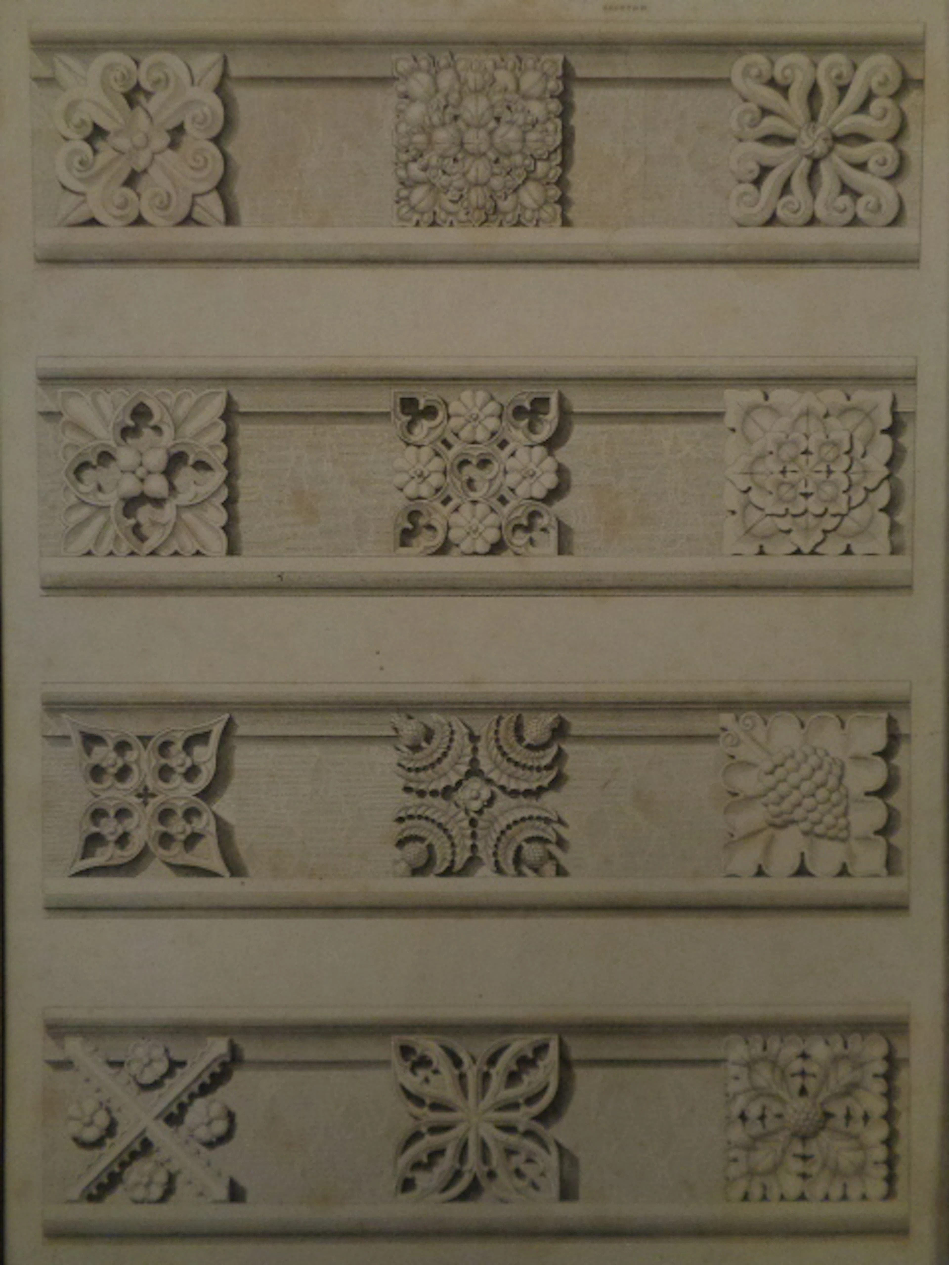 1828 James Carpenter & Son Gothic Trim Etching