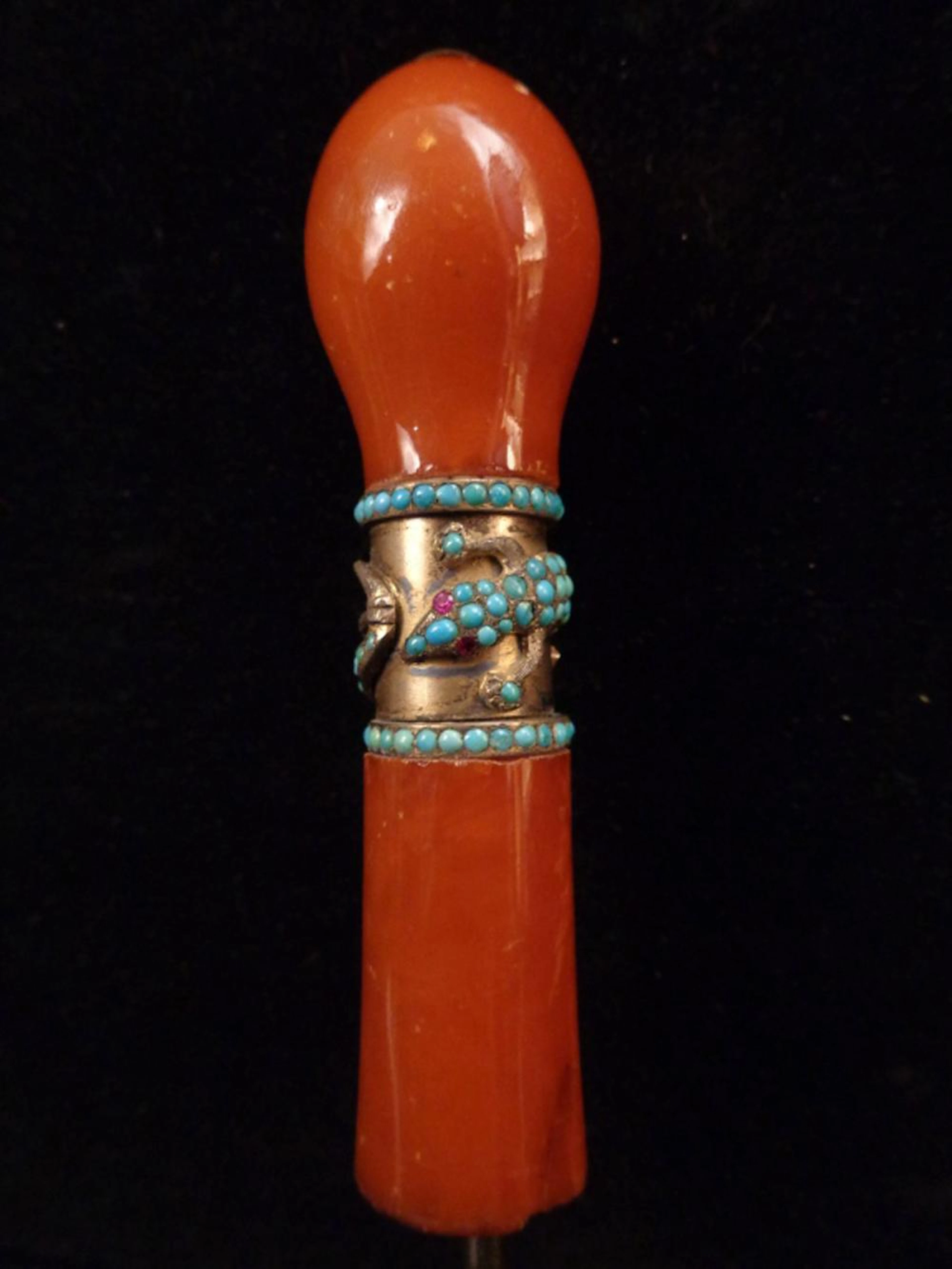 Antique Ottoman Turkish Amber Hookah Mouthpiece
