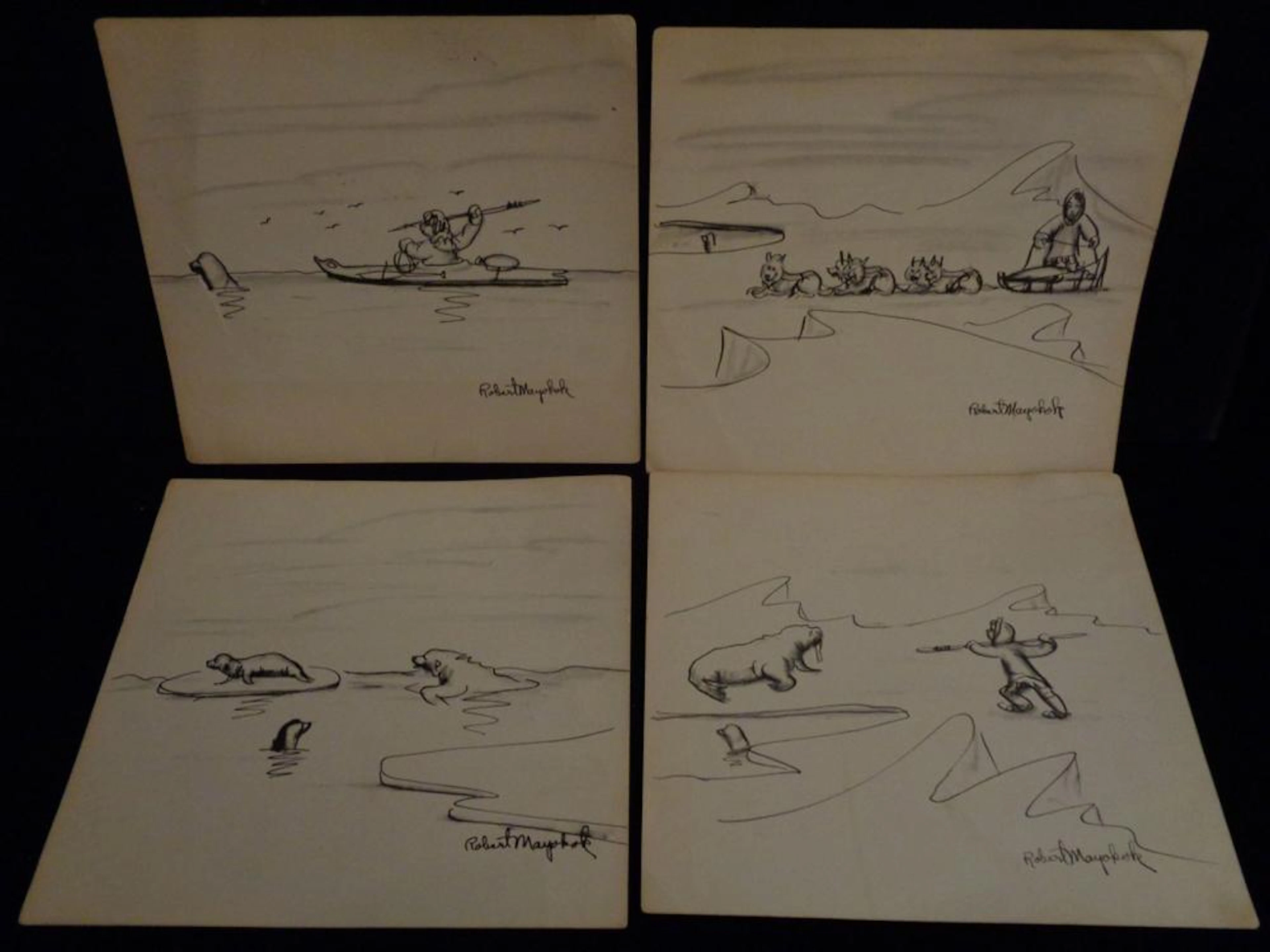 Robert Mayokok (Alaska) Drawings on Paper