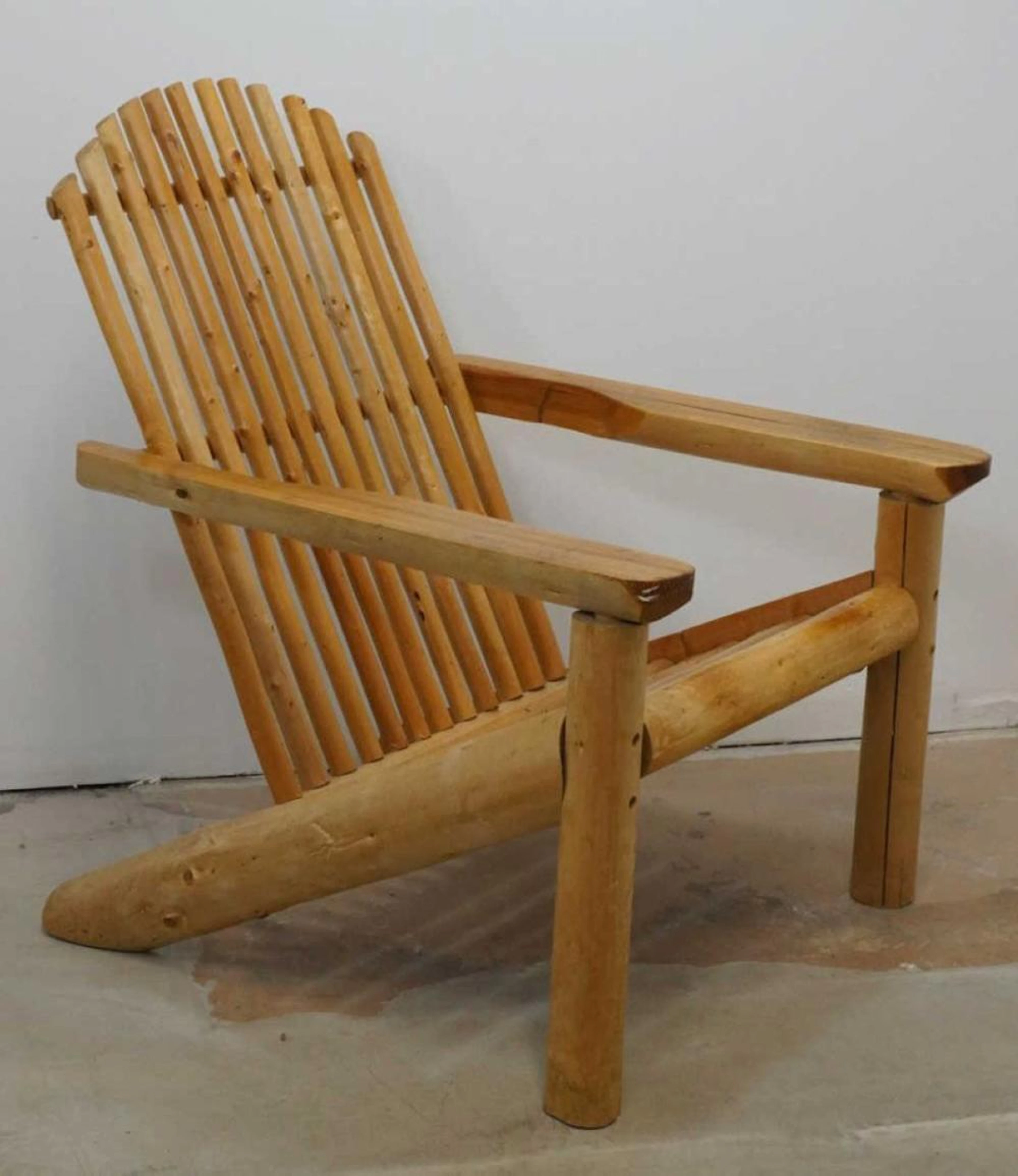 Rustic Log & Branch Adirondack Chair