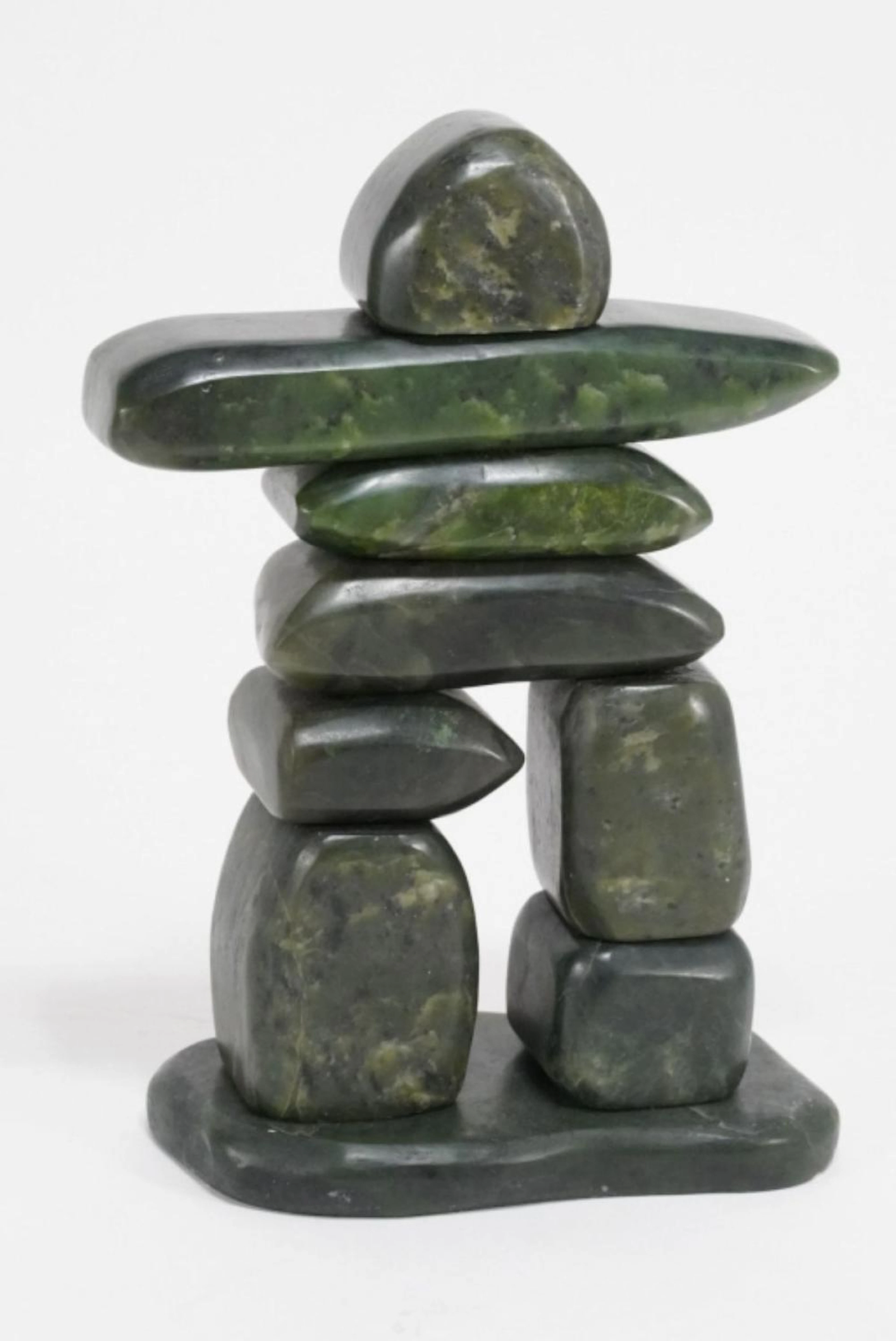 Inuit Inuksuk Nephrite Jade Man Sculpture