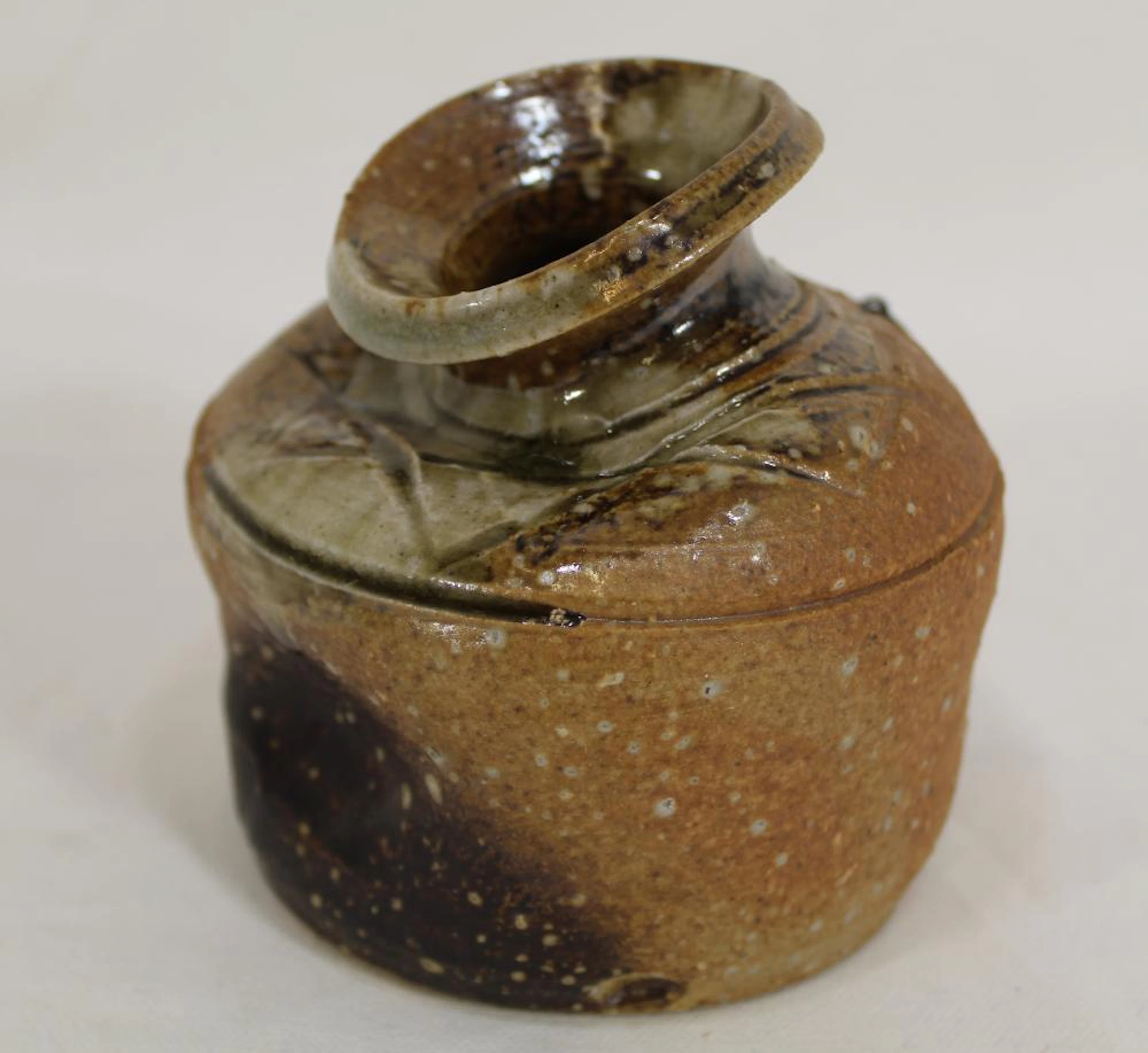 Vintage Japanese Wabi Sabi Tea Ceremony Pottery Pitcher