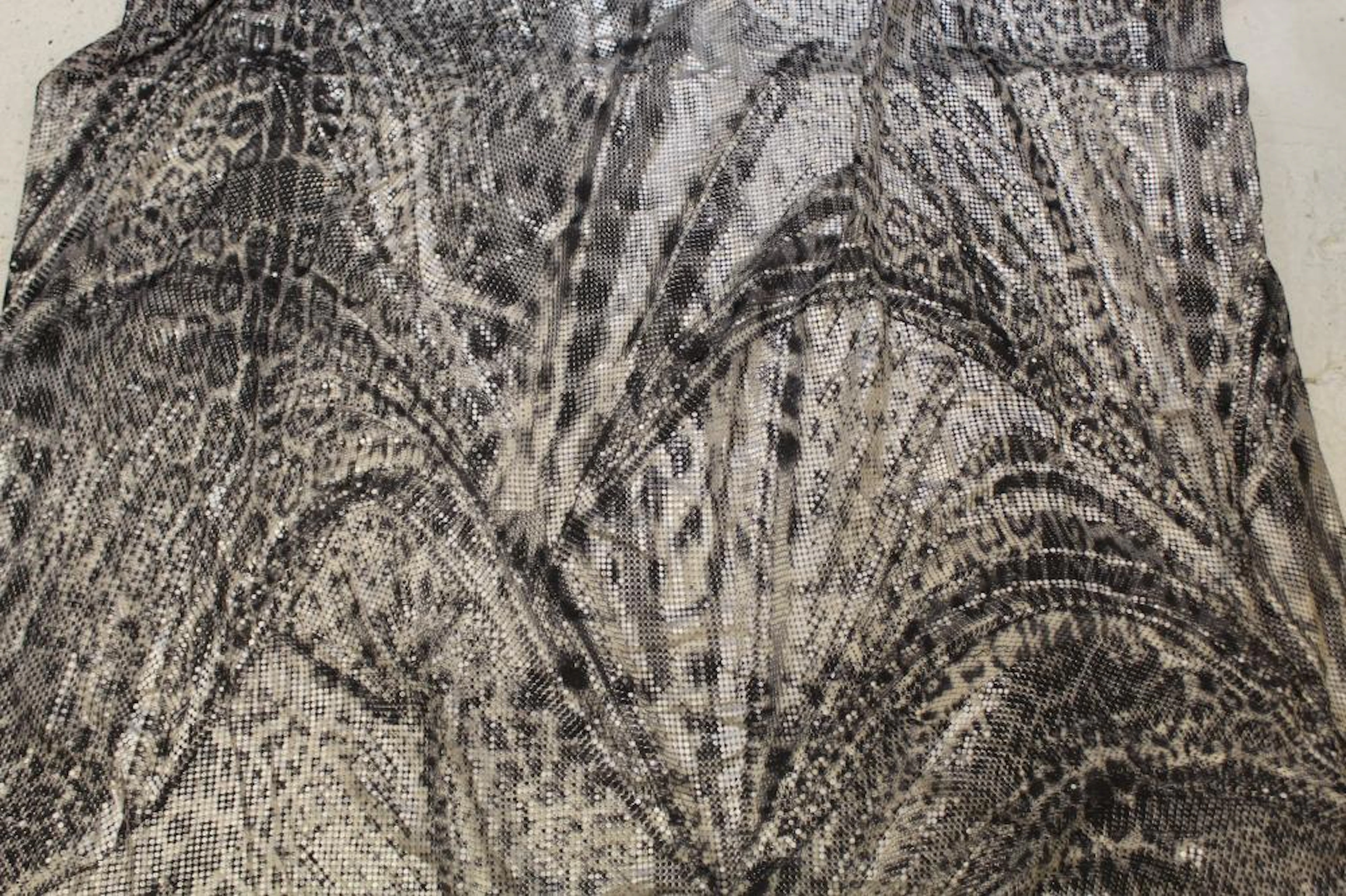 Roberto Cavalli Large Snakeskin Print Silk Scarf