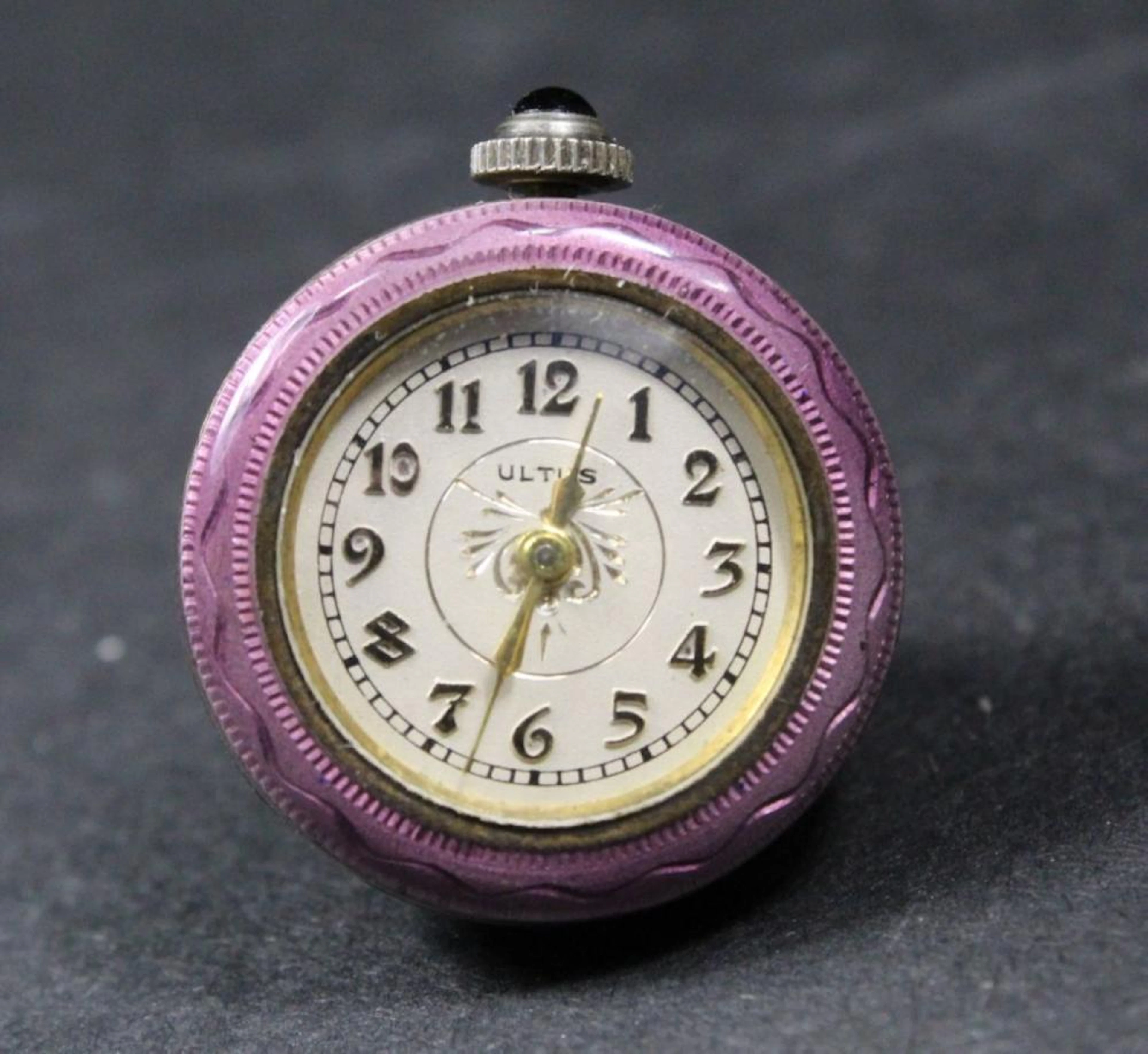 1920's Ultus Enamel Guilloche Pendant Watch