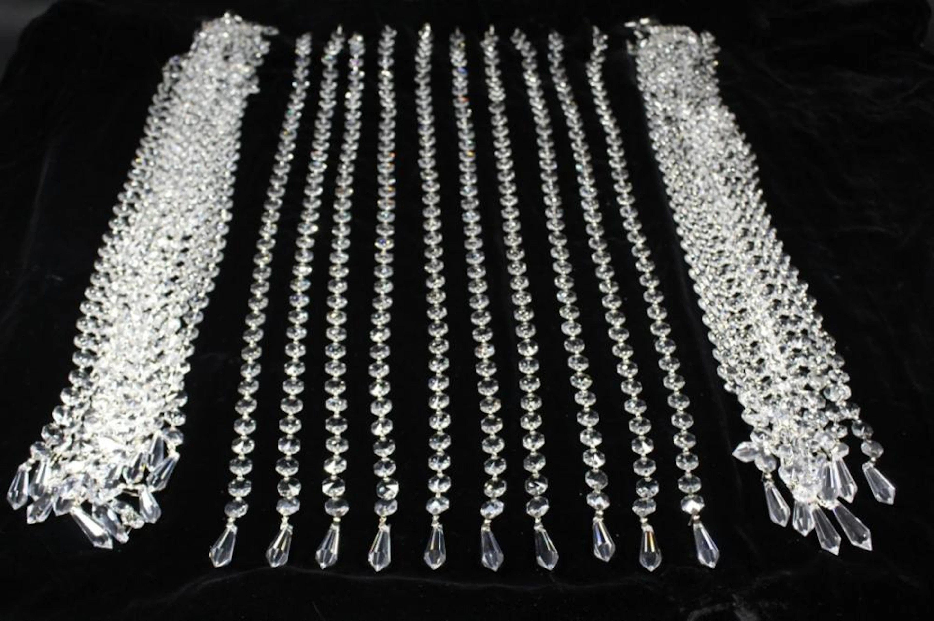 Vintage Strands of Chandelier Crystals