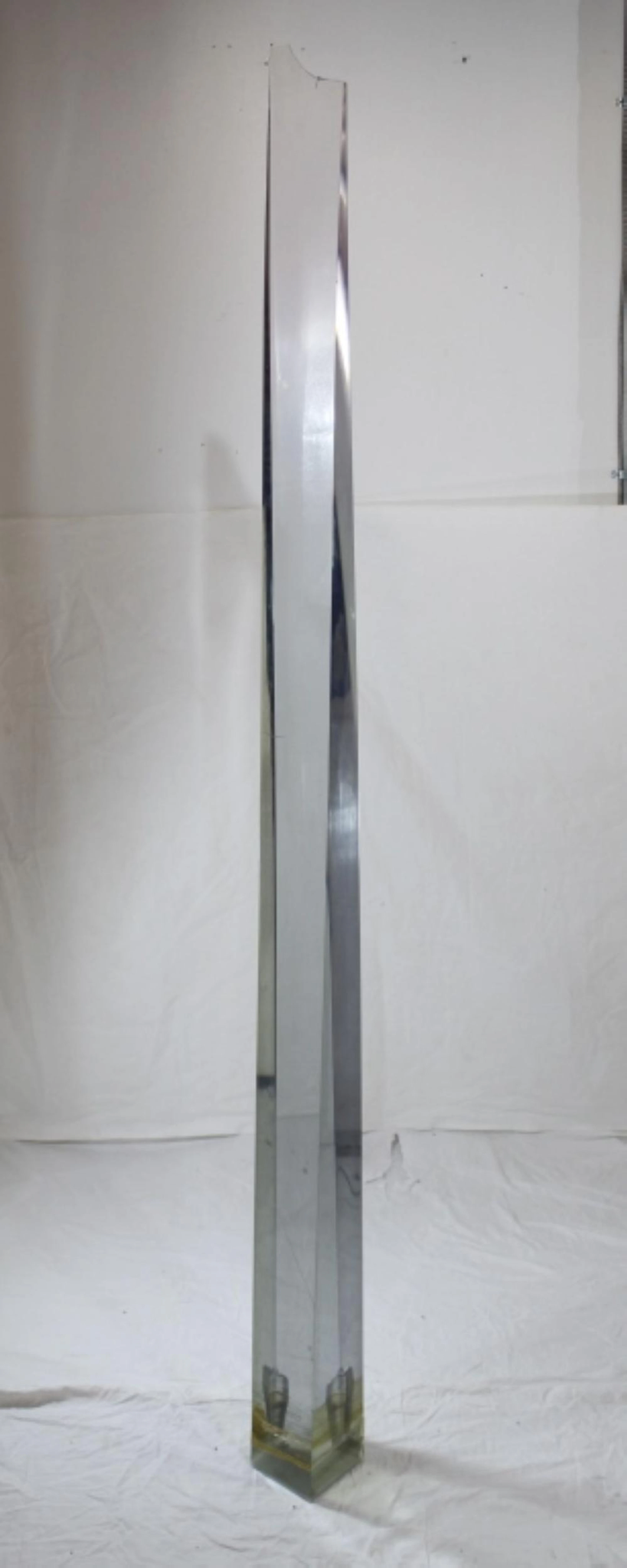 Robert Irwin Style Acrylic Column Sculpture