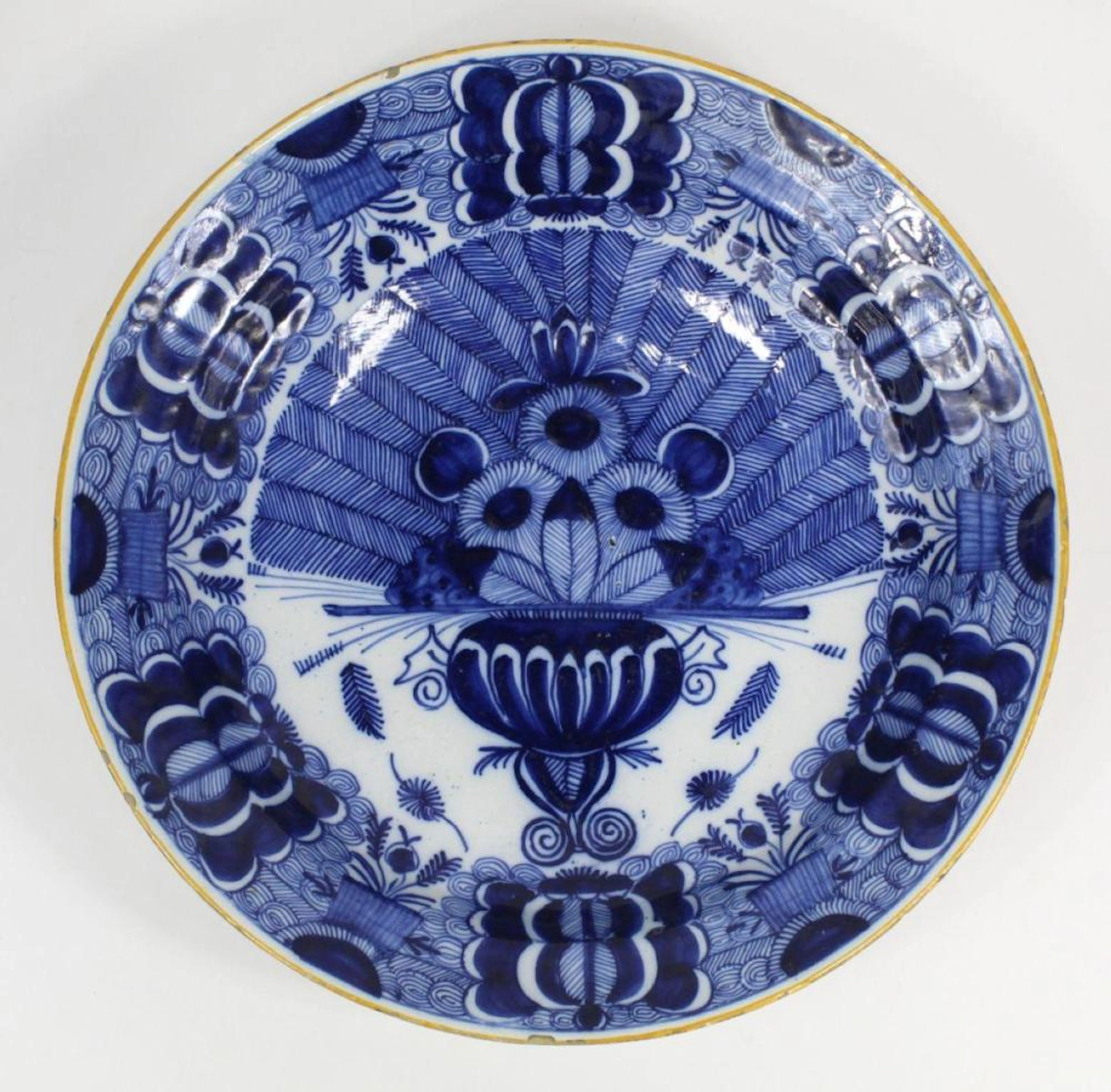 Mid 18th Century Dutch Delft Blue & White Charger