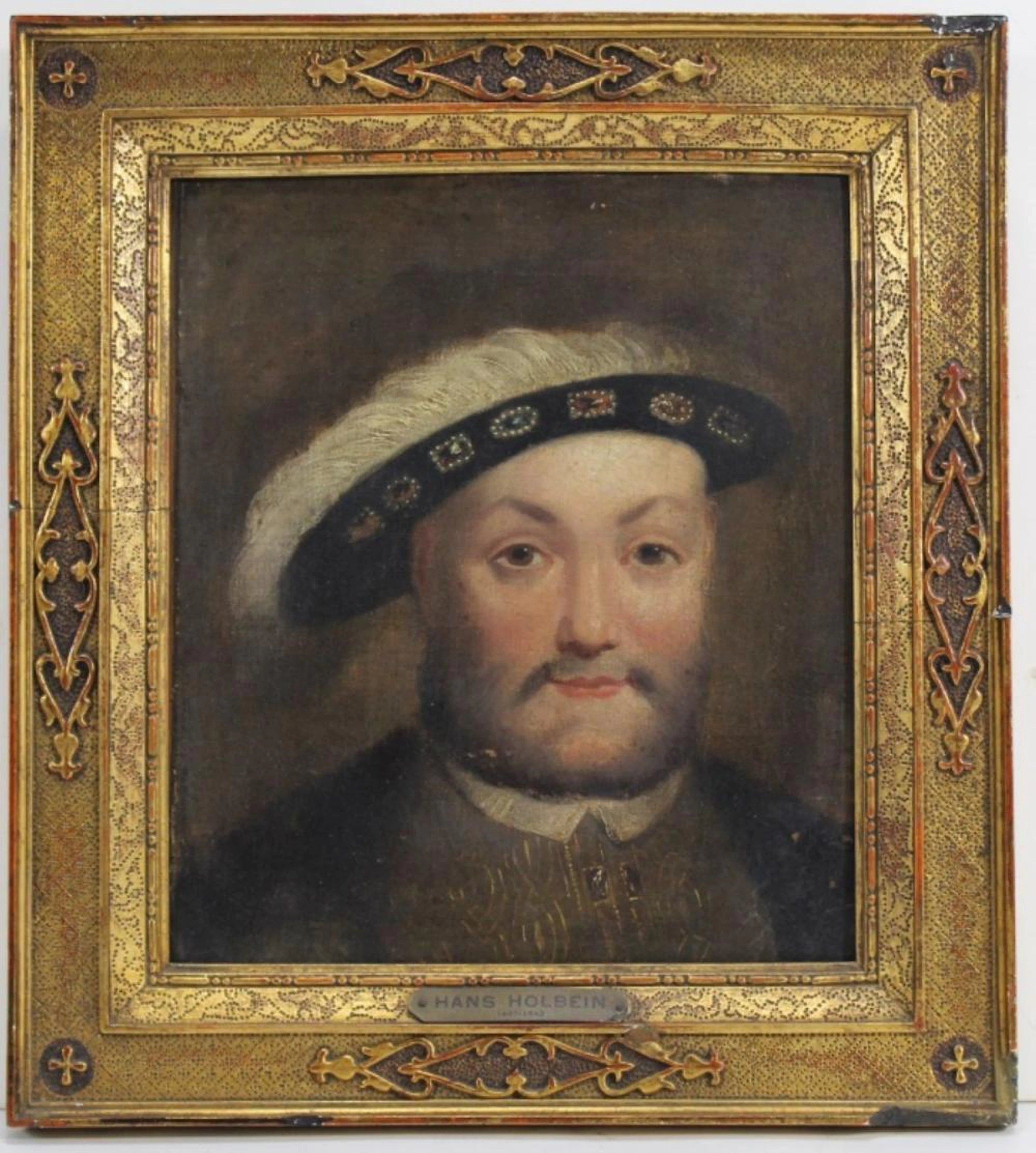 HANS HOLBEIN OIL PORTRAIT OF HENRY VIII