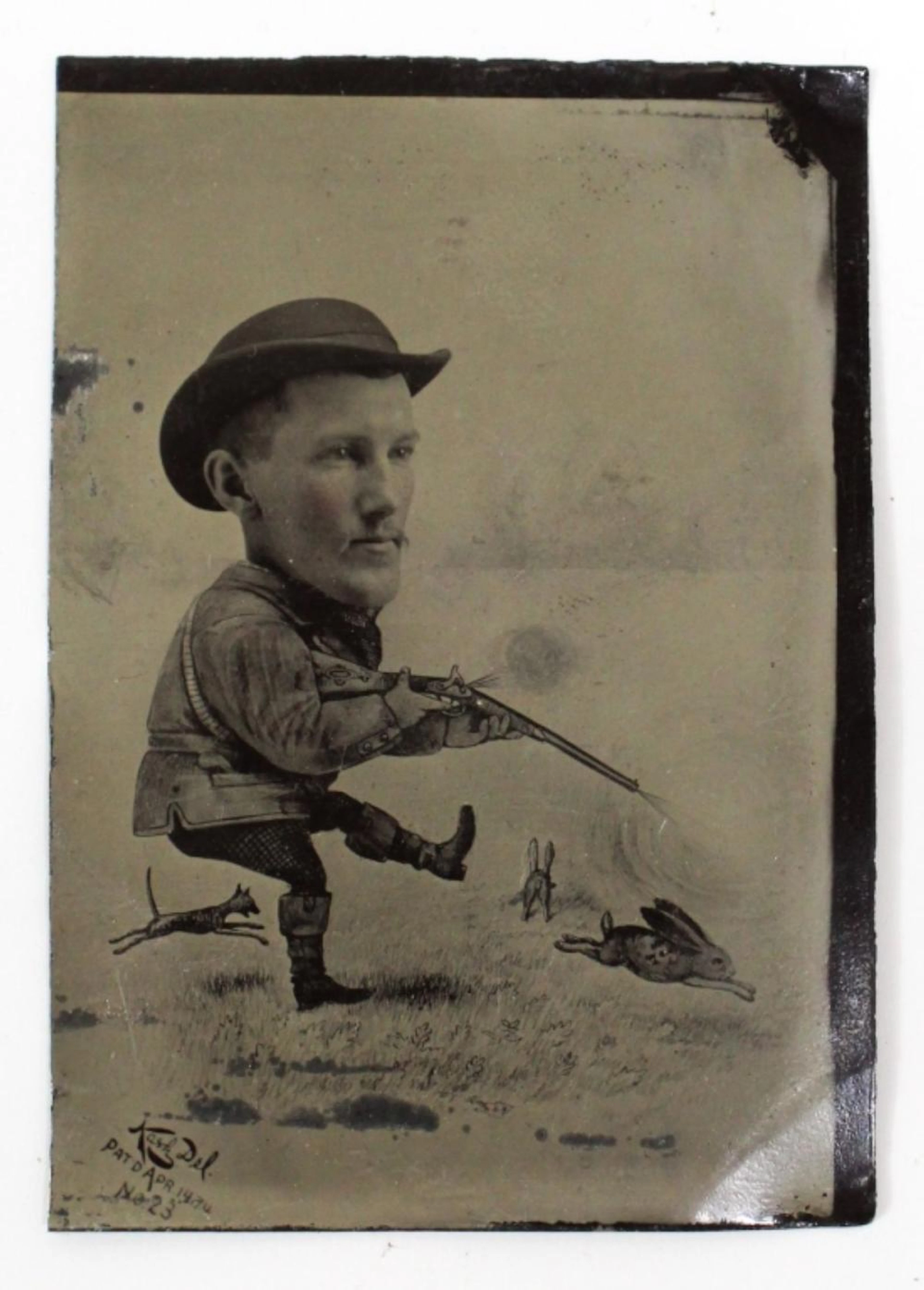 KOSH DEL / COOLIDGE CARICATURE CARNIVAL TINTYPE